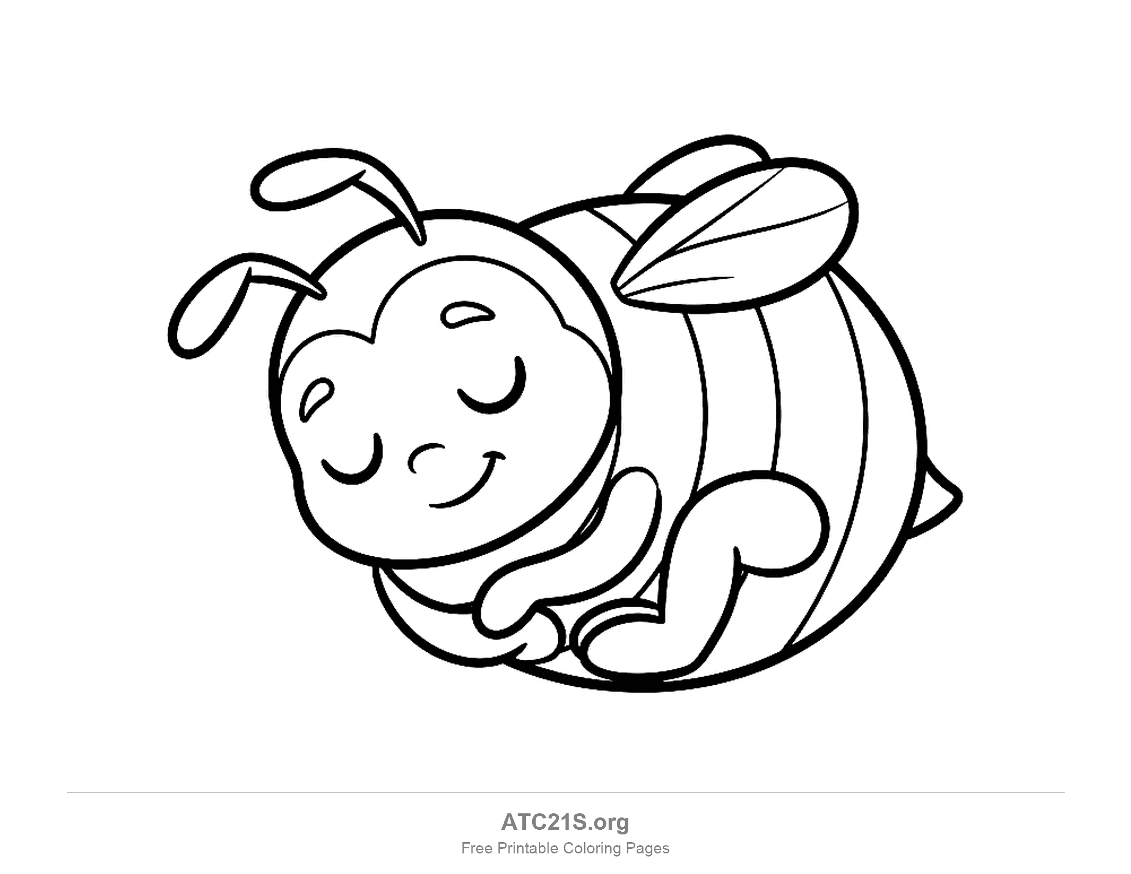 Bee coloring page
