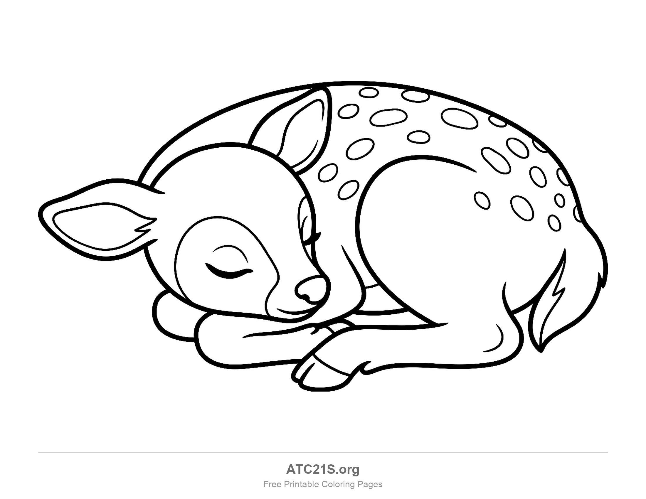 Deer coloring page