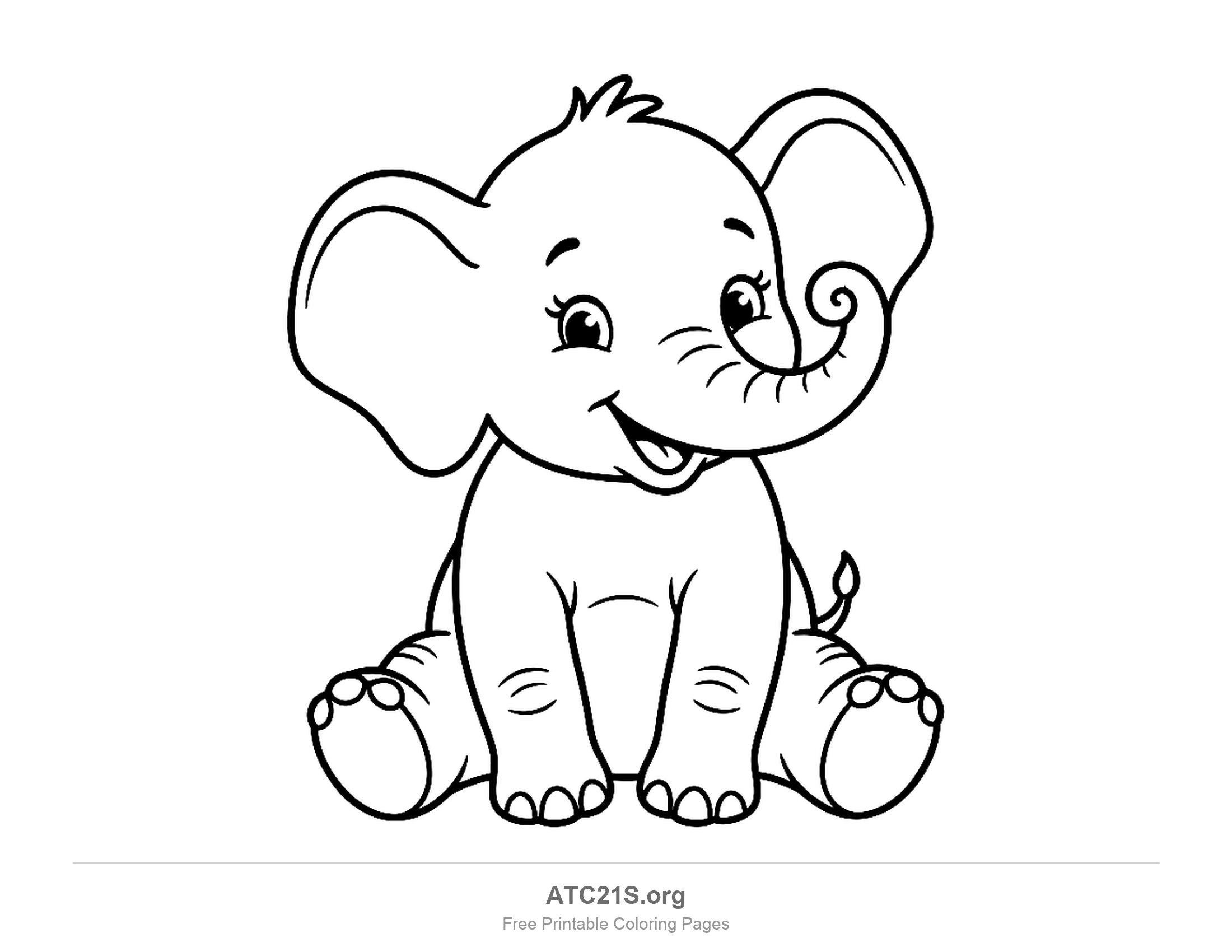 Elephant coloring page
