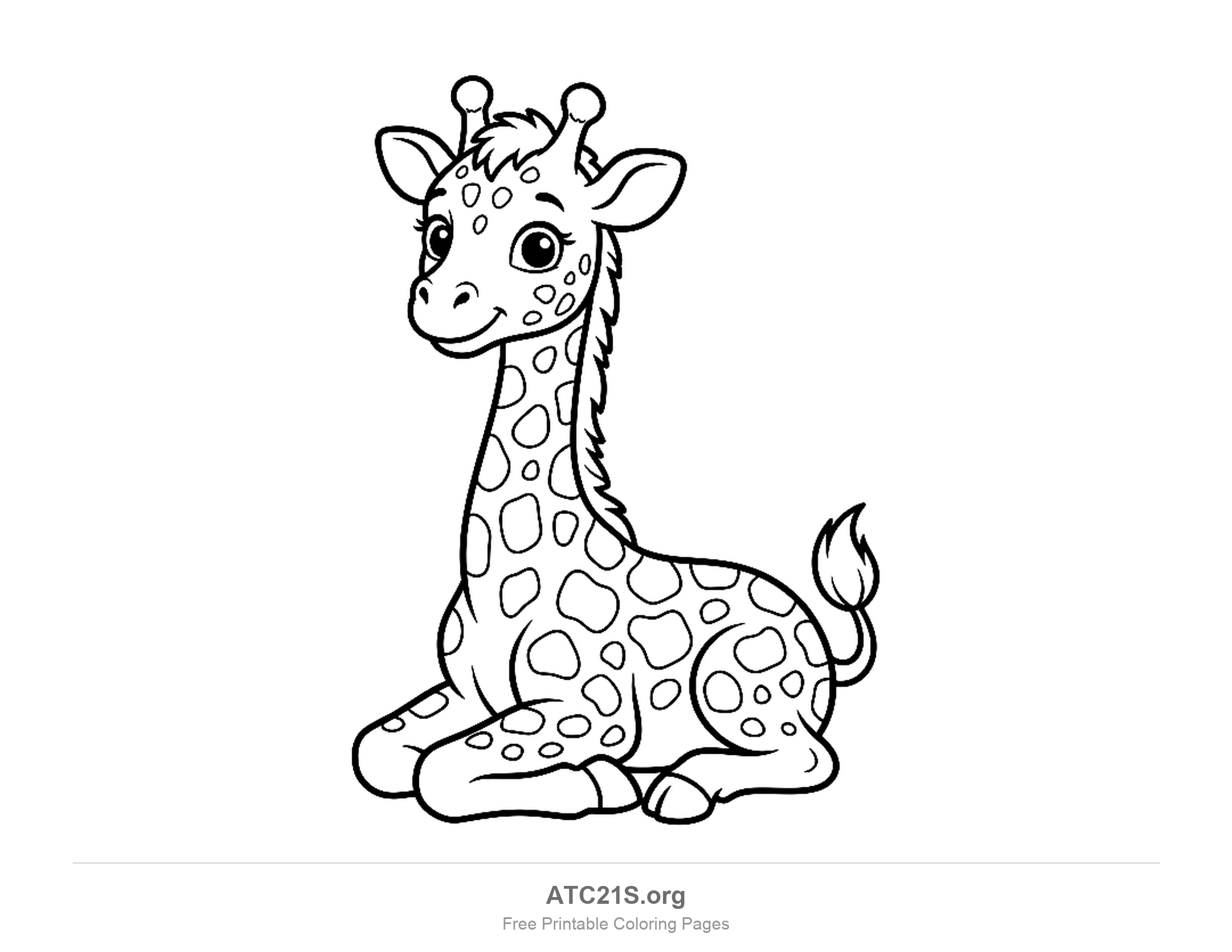 Giraffe coloring page