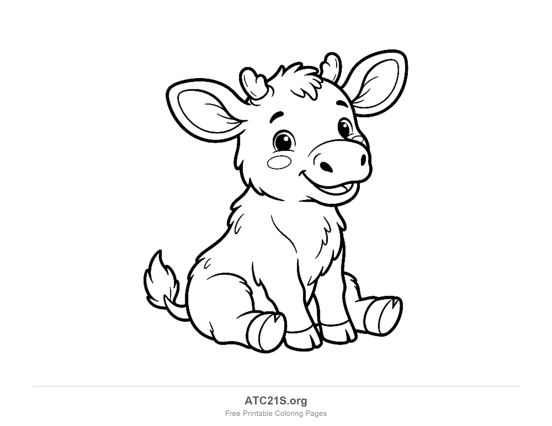 Moose coloring page