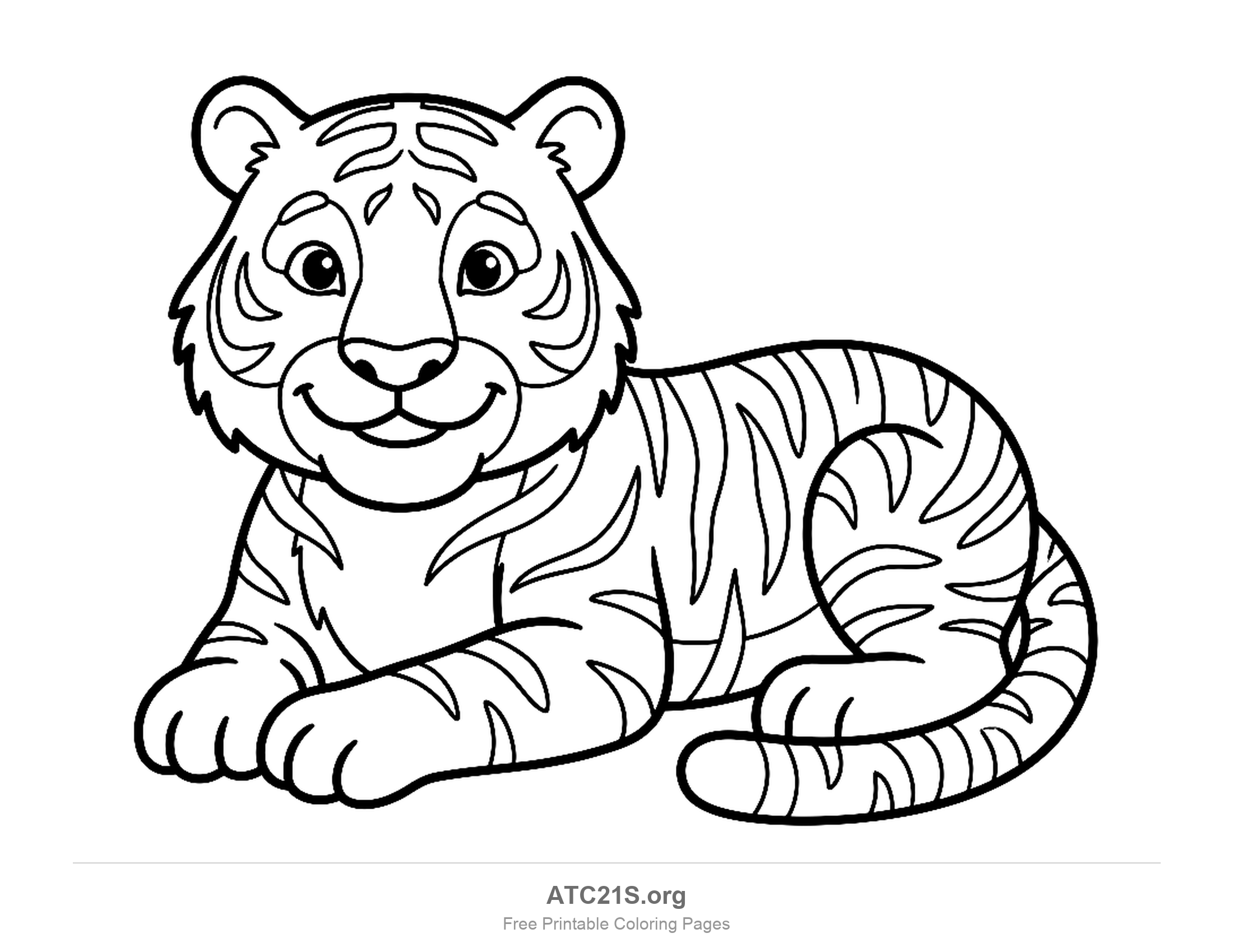 Tiger coloring page