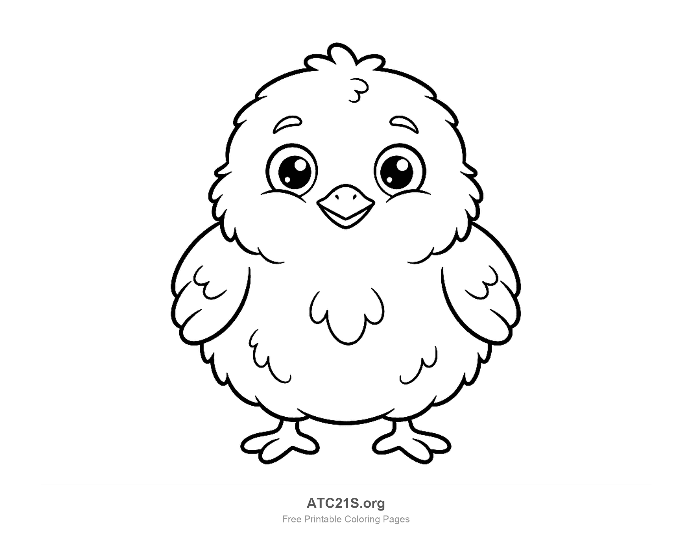 Chick coloring page