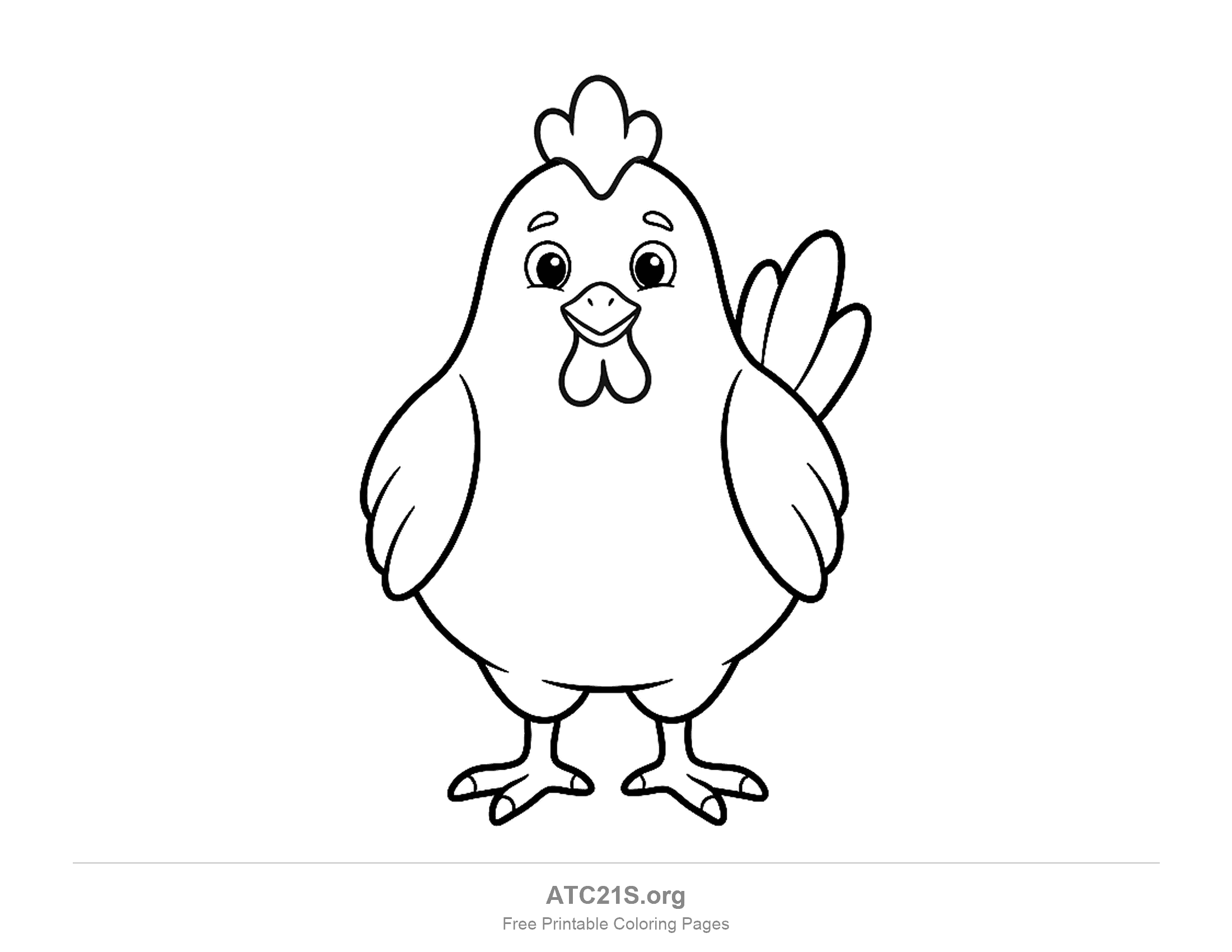Chicken coloring page