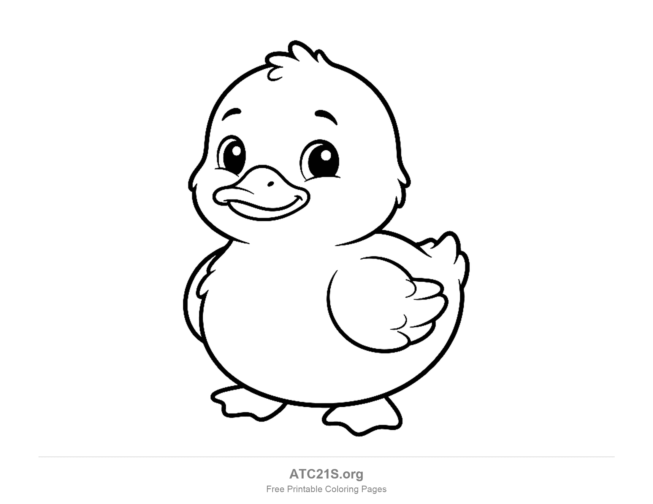 Duck coloring page