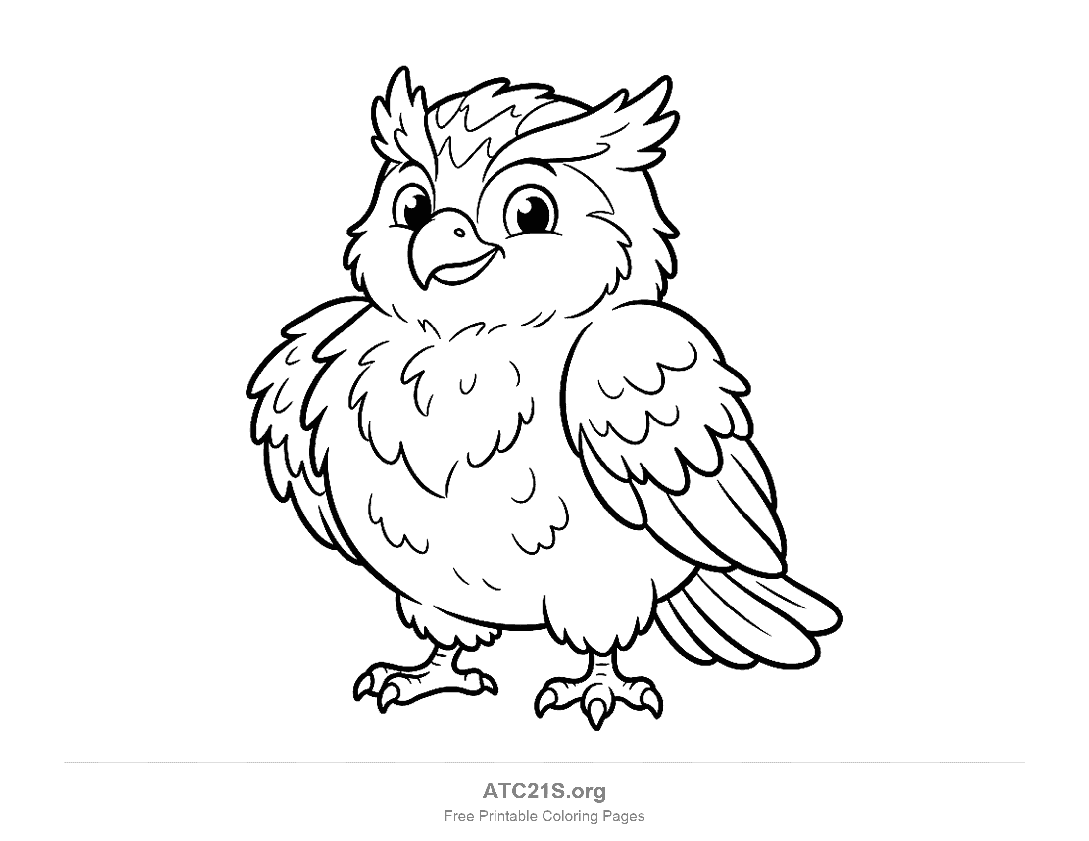 Hawk coloring page
