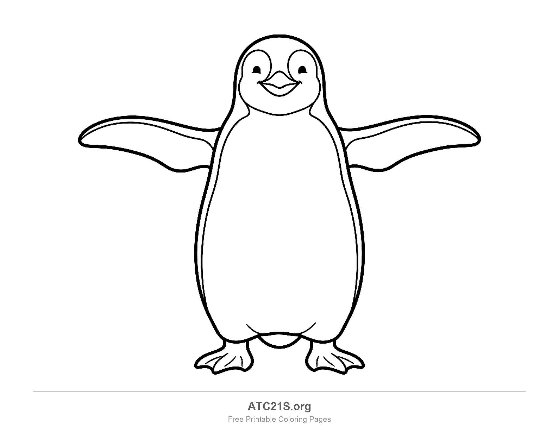 Penguin coloring page