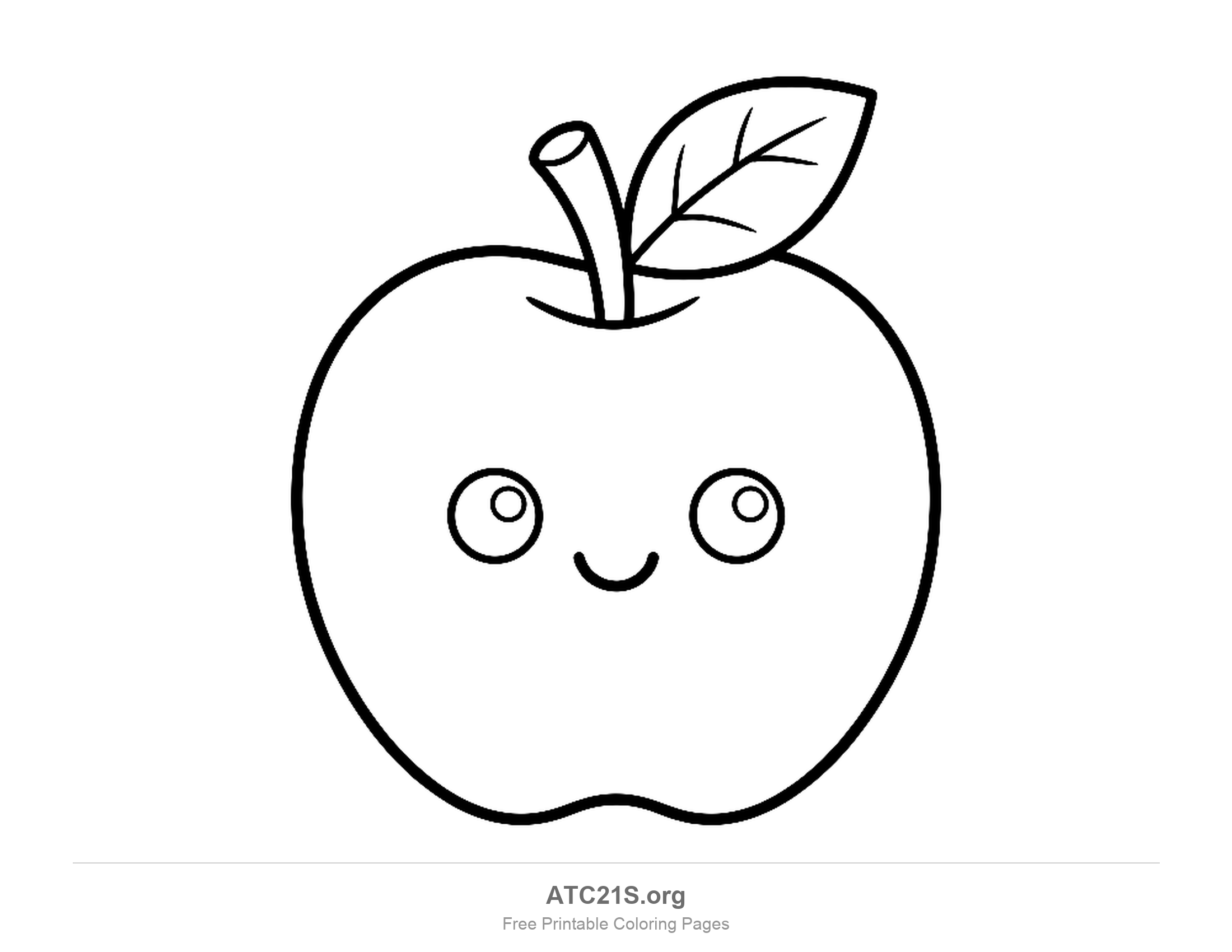 Apple coloring page