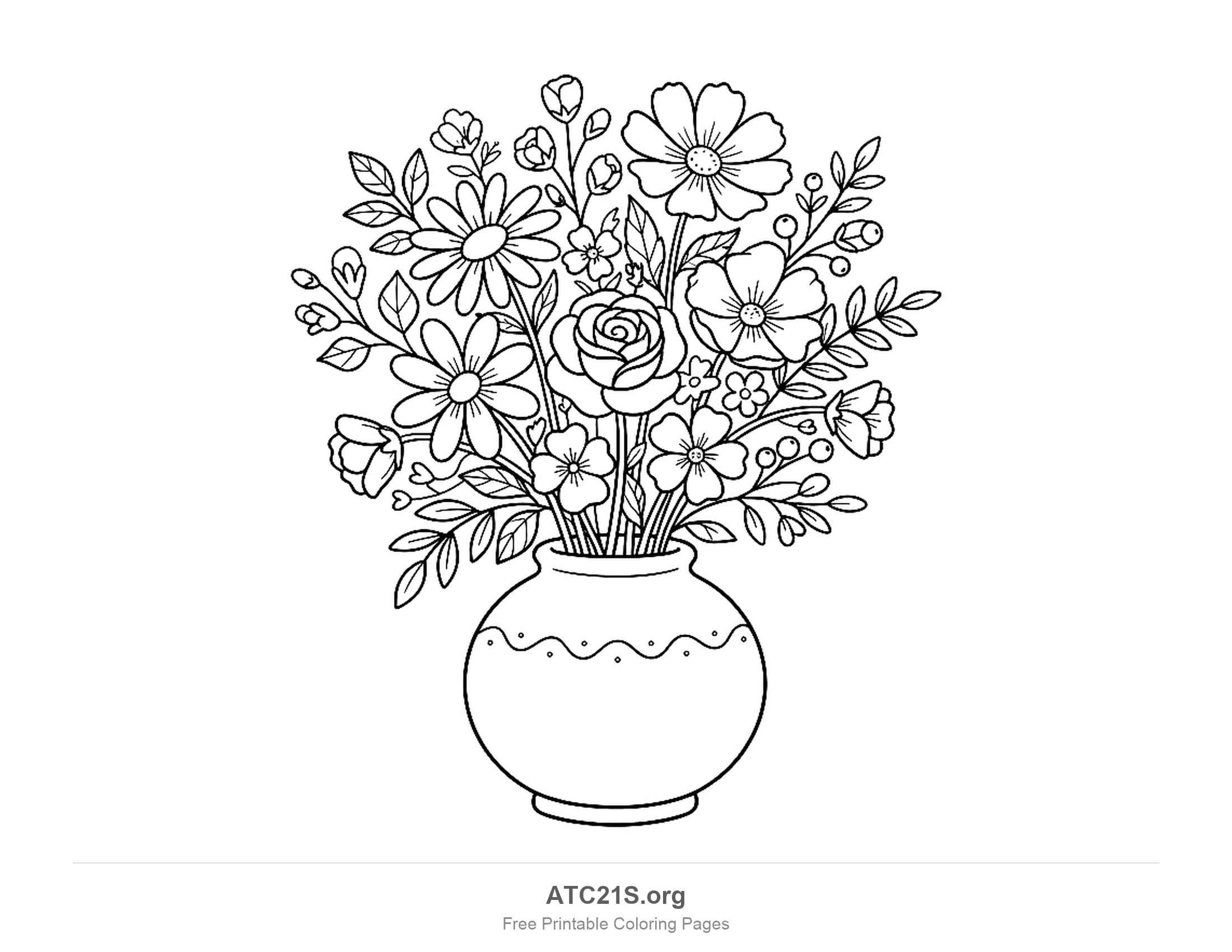Bouquet of Flowers coloring page
