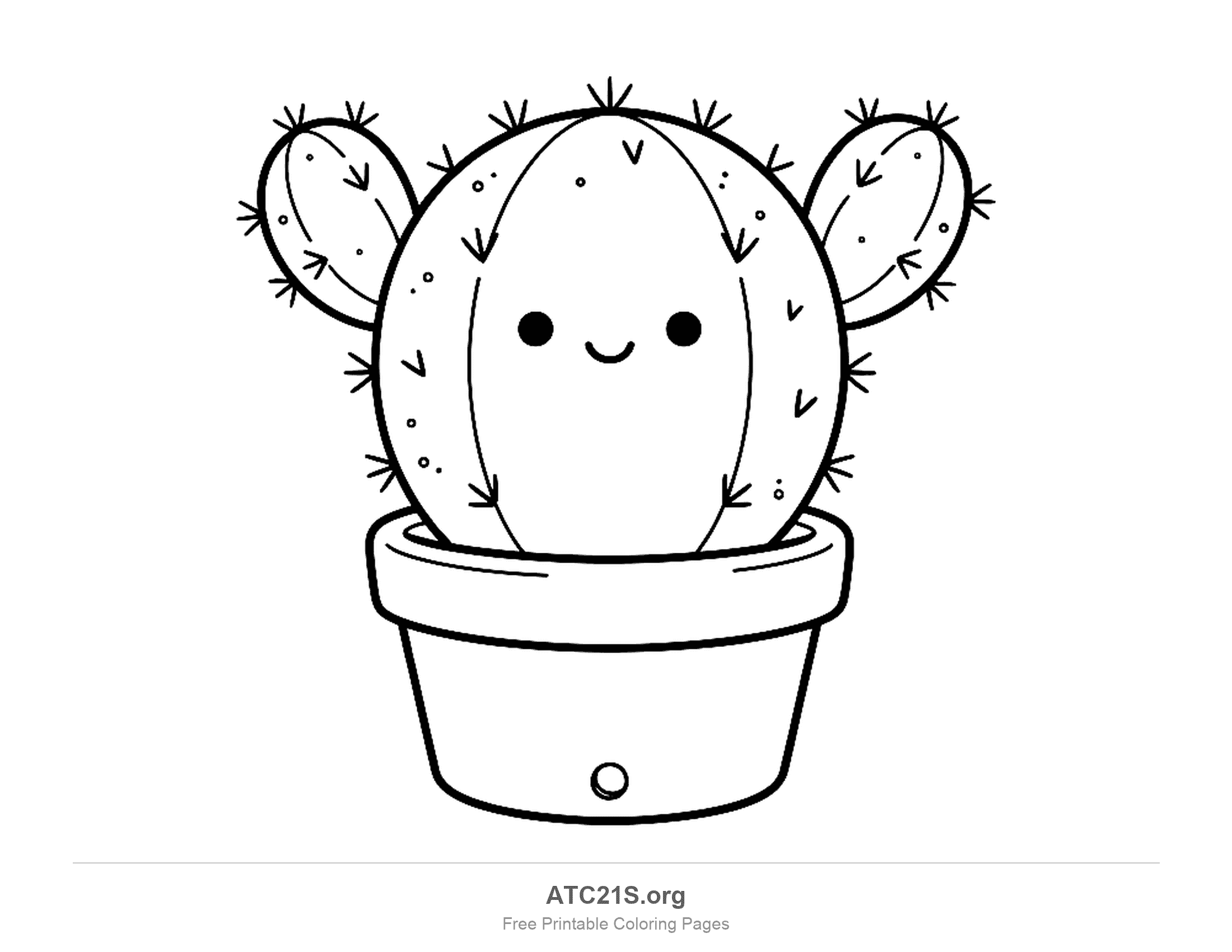 Cactus coloring page