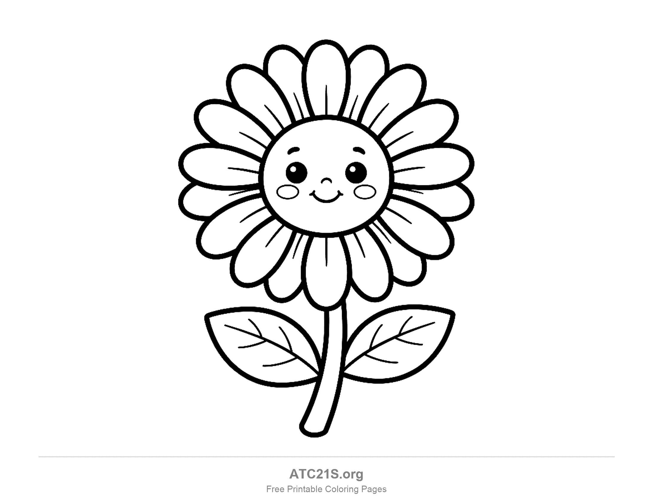 Daisy coloring page