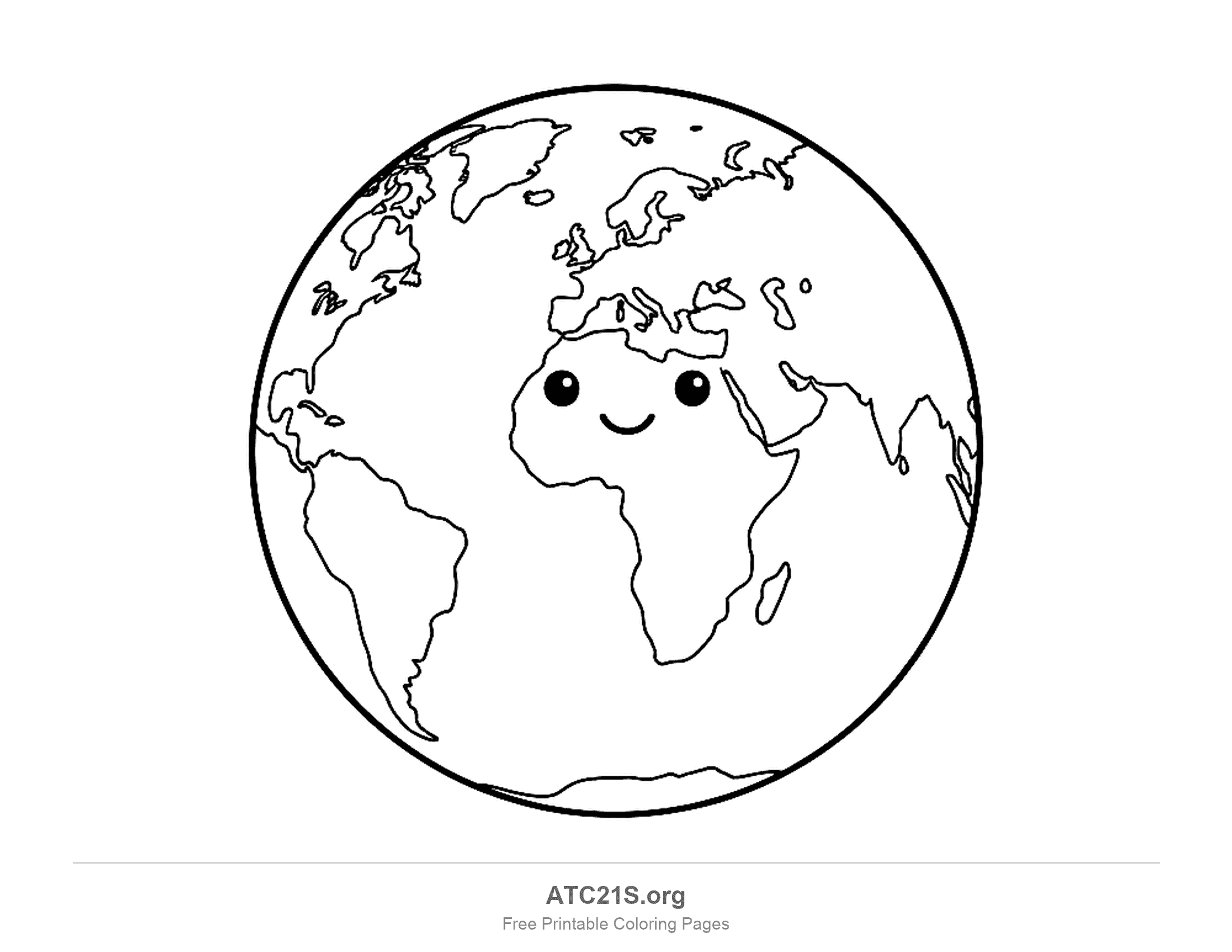 Earth coloring page