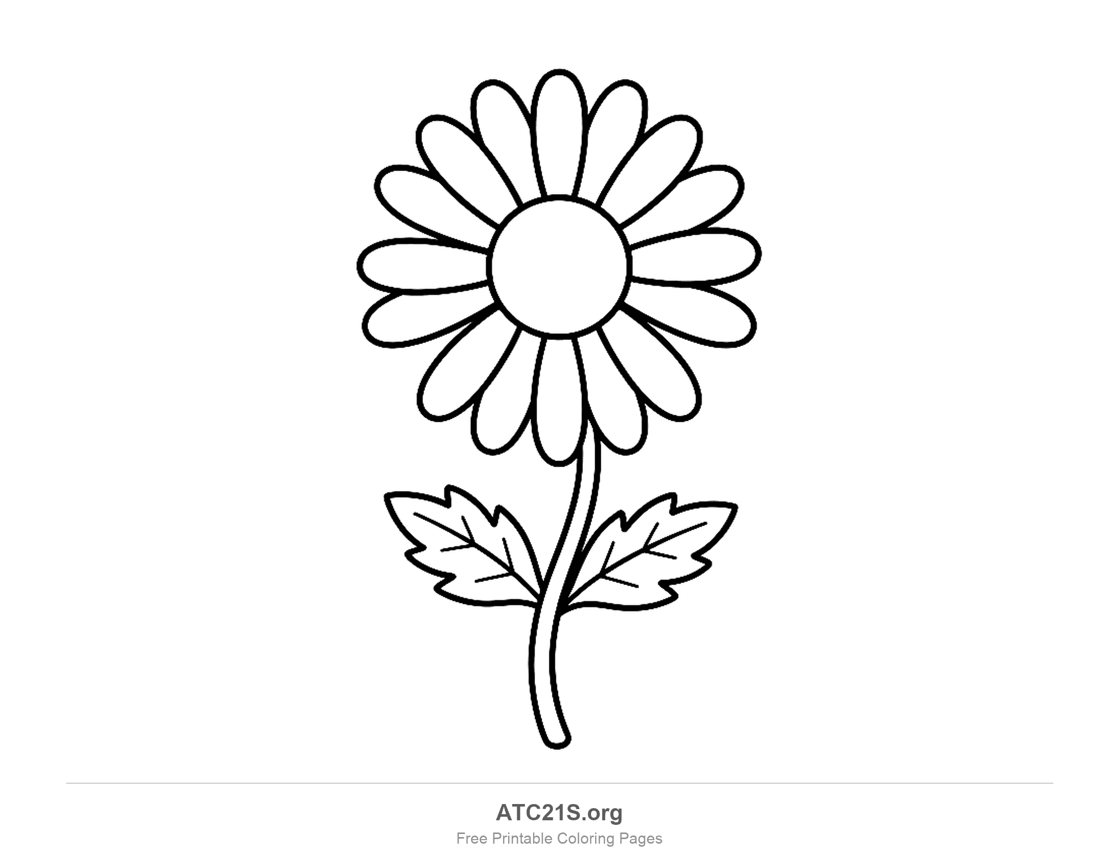Flower coloring page