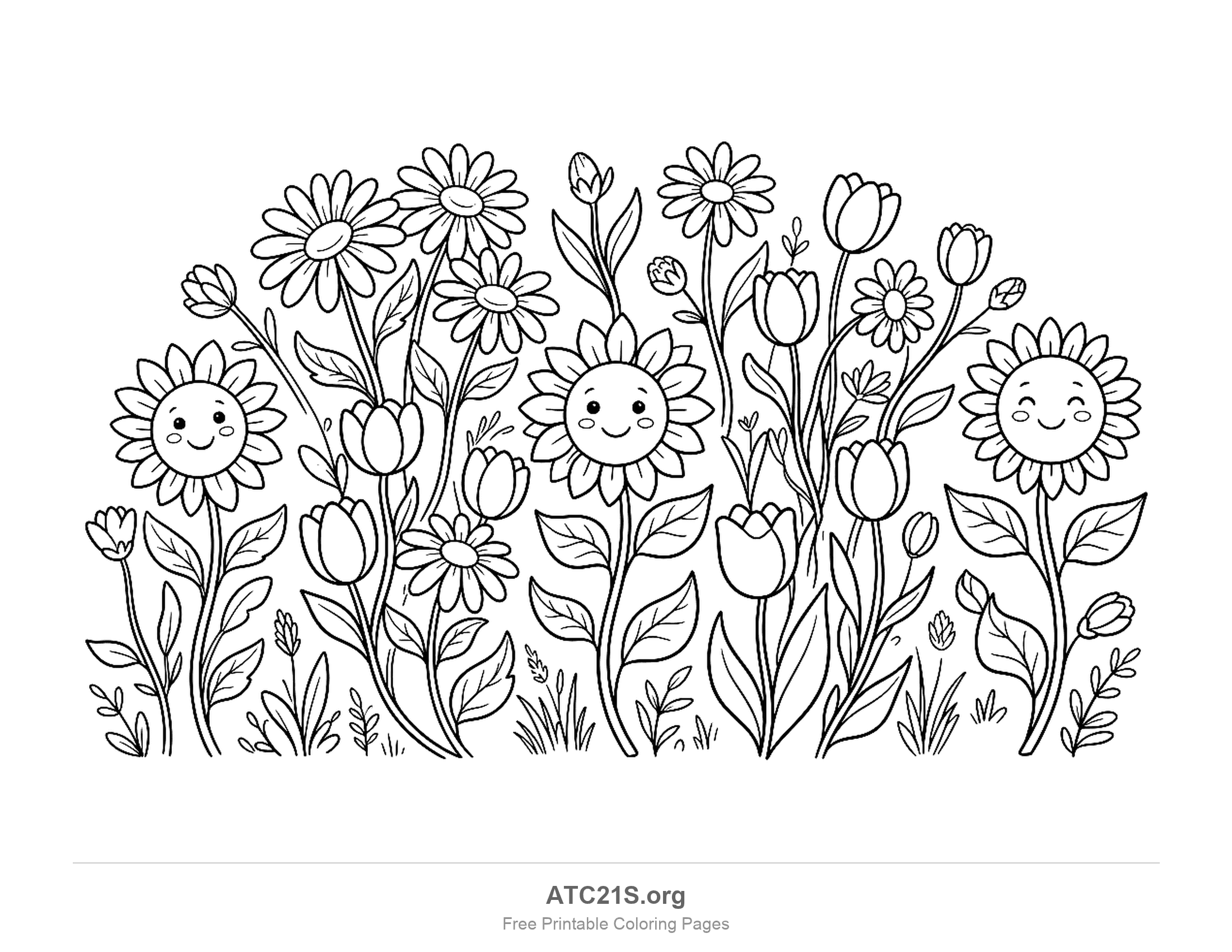 Garden coloring page