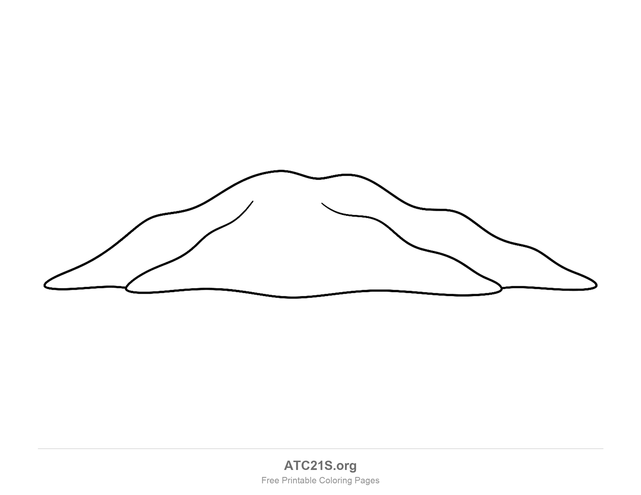 Mountain coloring page