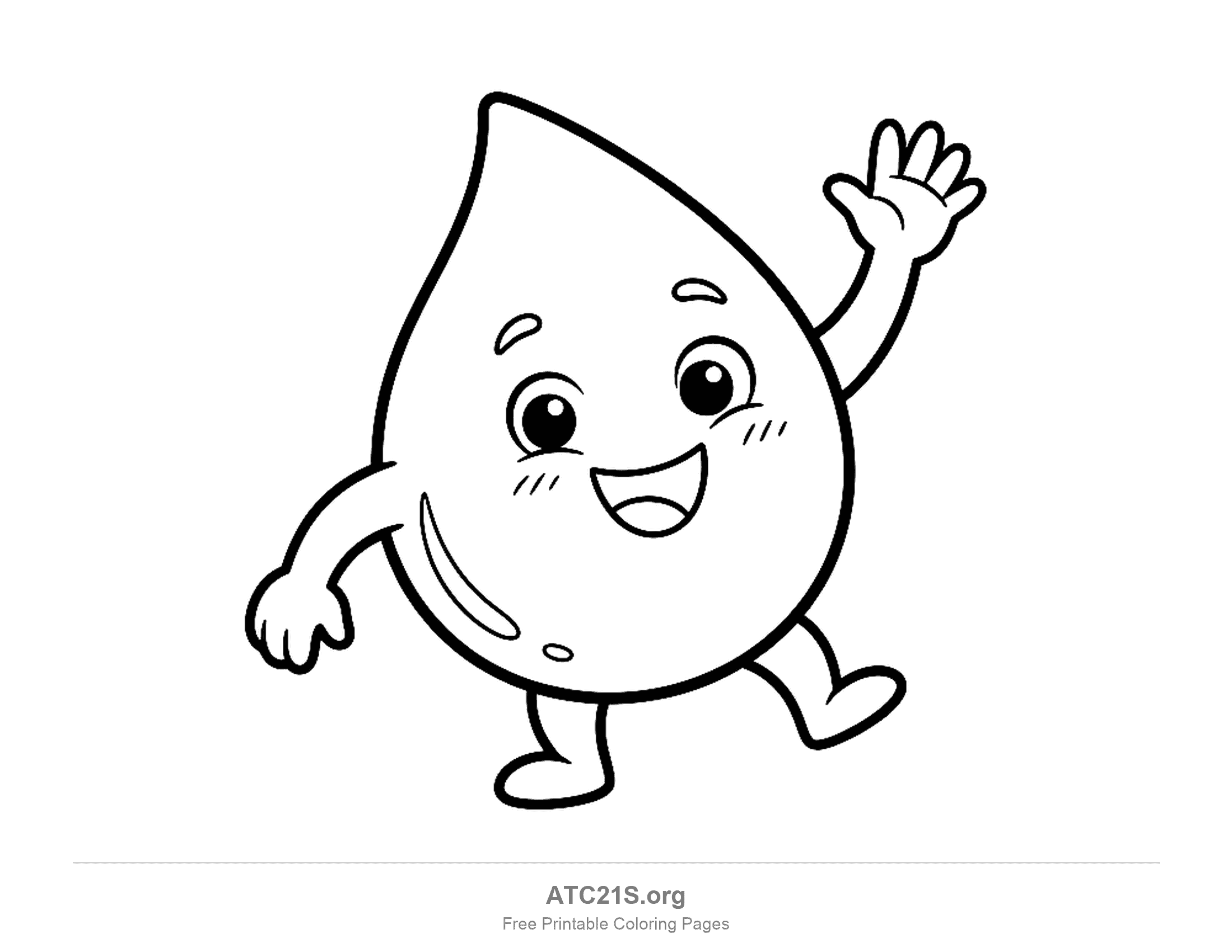 Rain coloring page