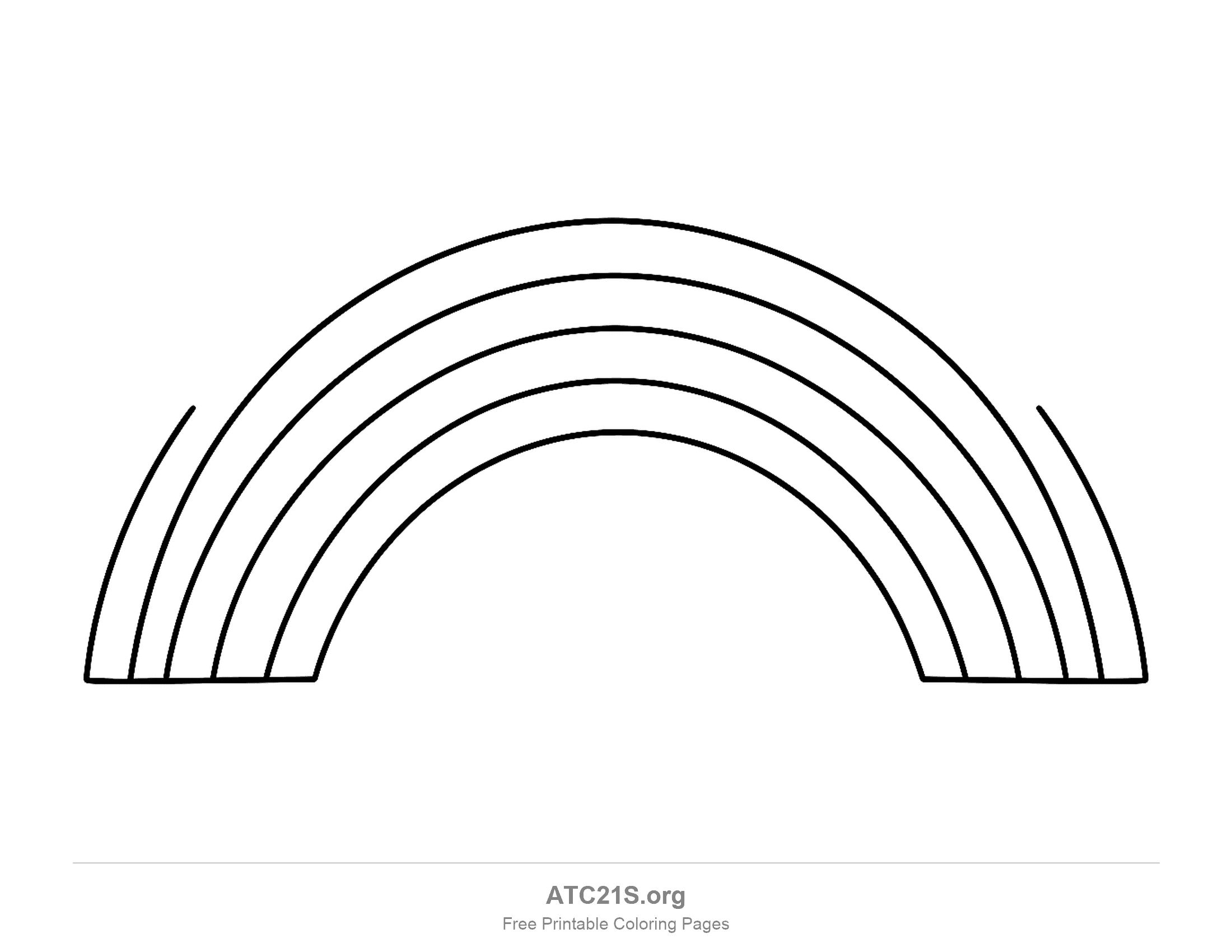 Rainbow coloring page