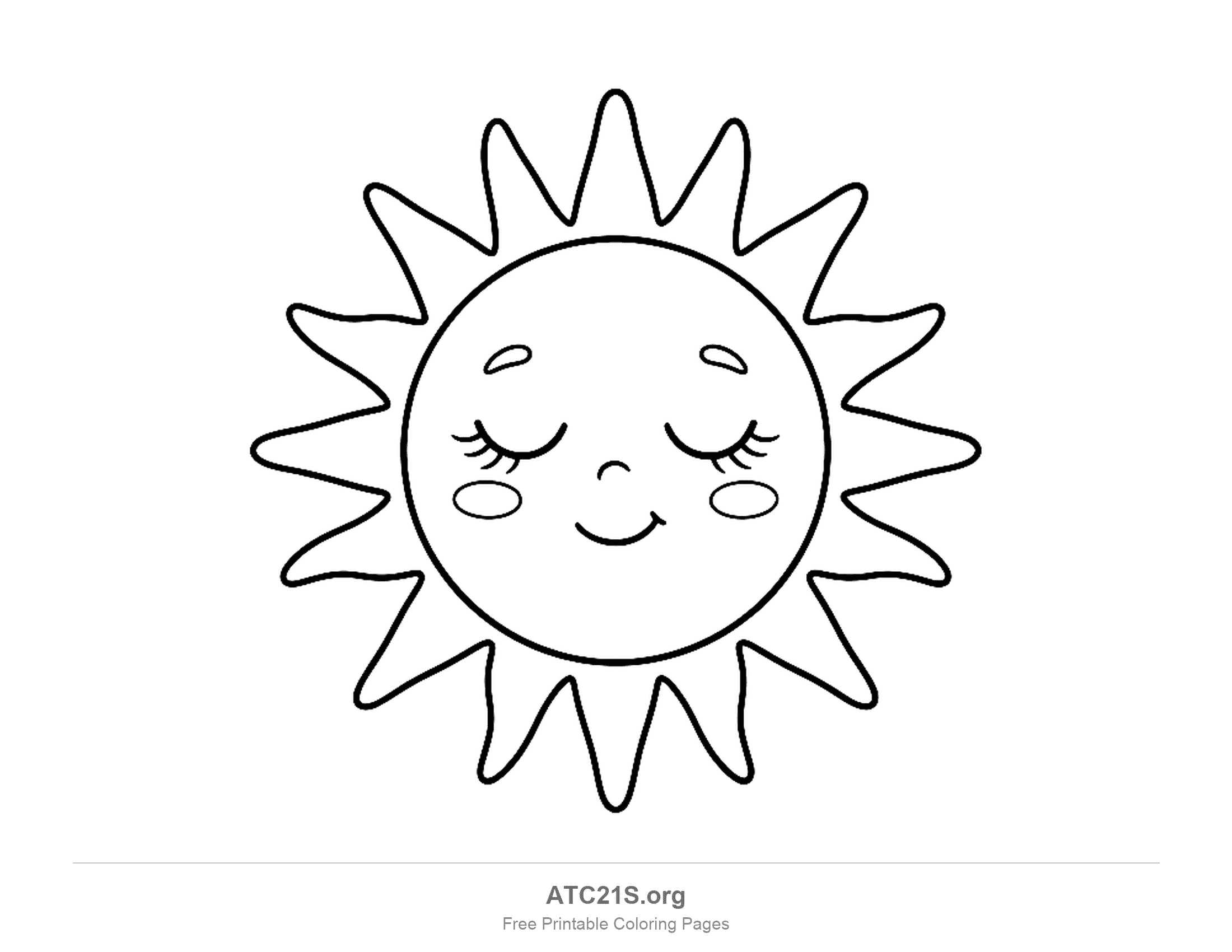 Sun coloring page