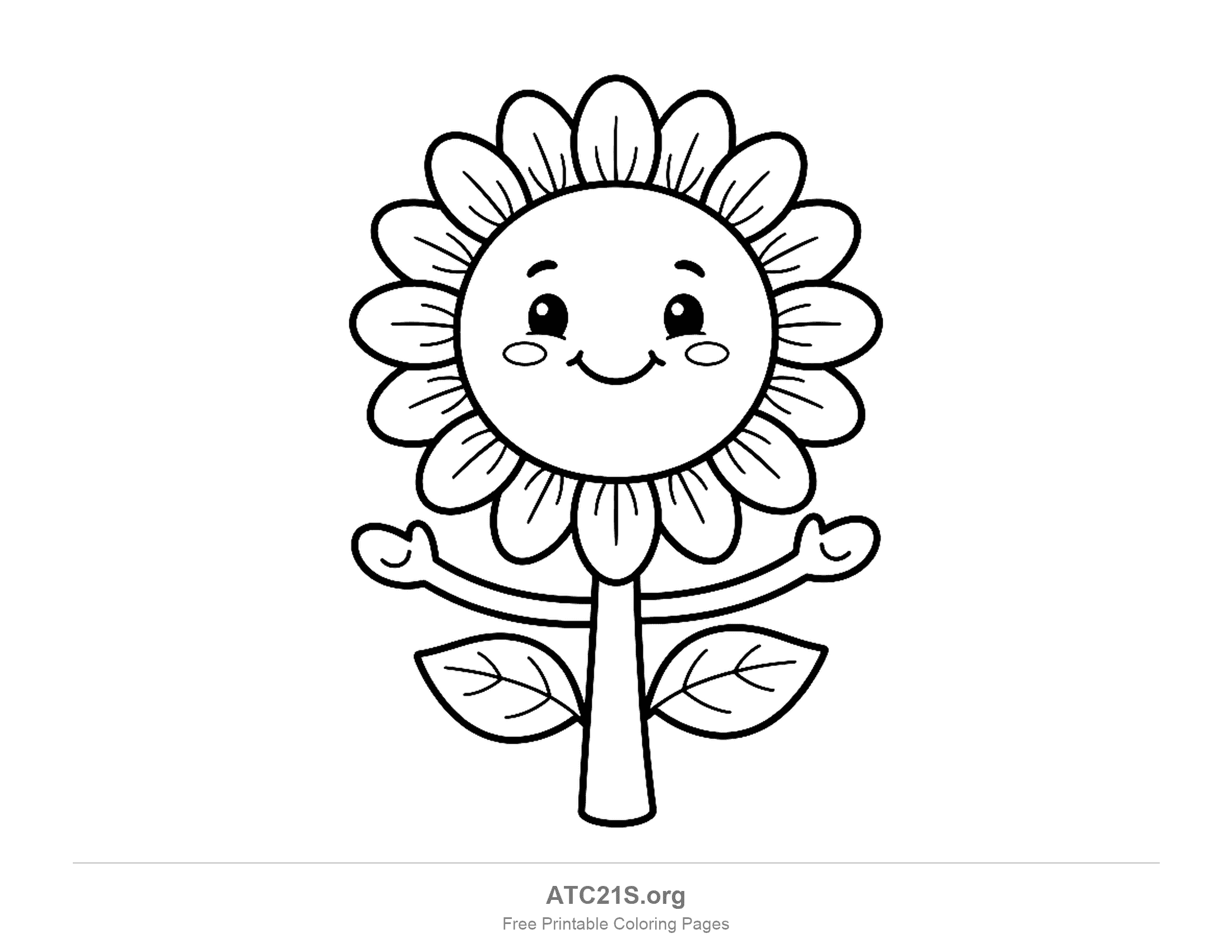 Sunflower coloring page