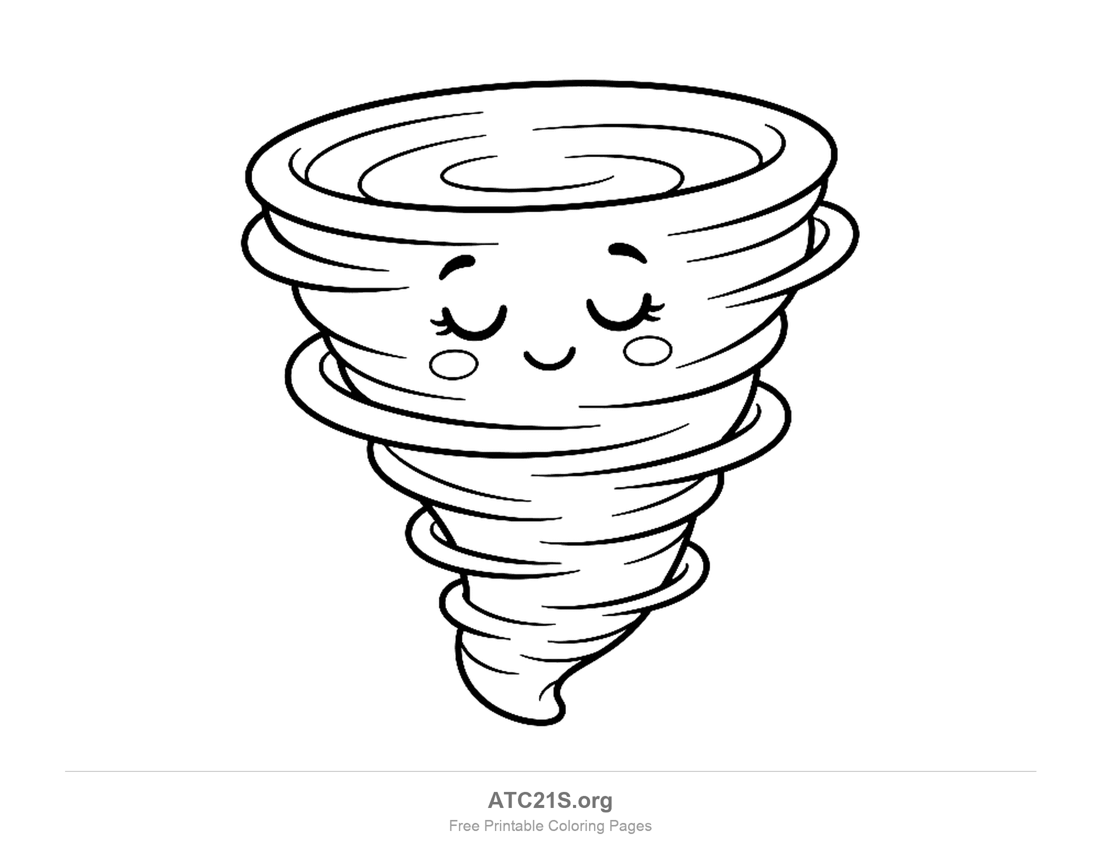 Tornado coloring page
