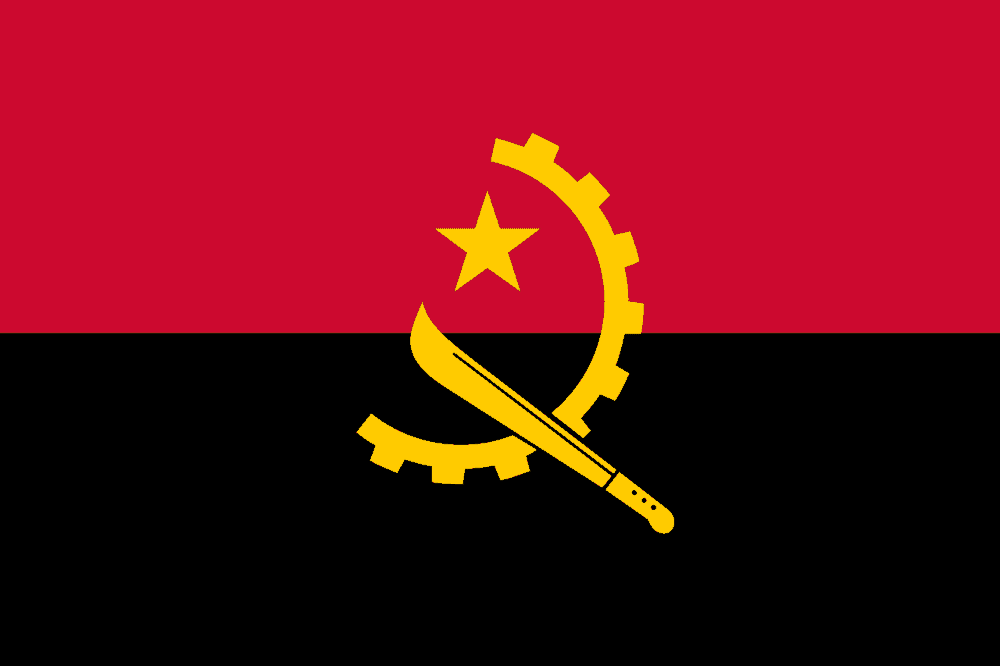 Angola flag colored