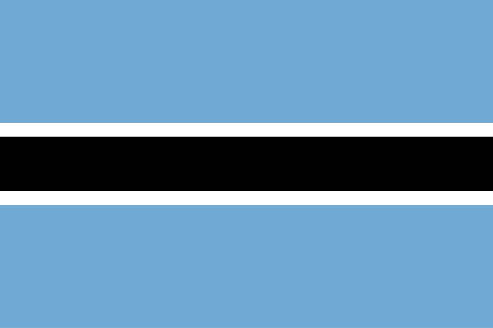 Botswana flag colored