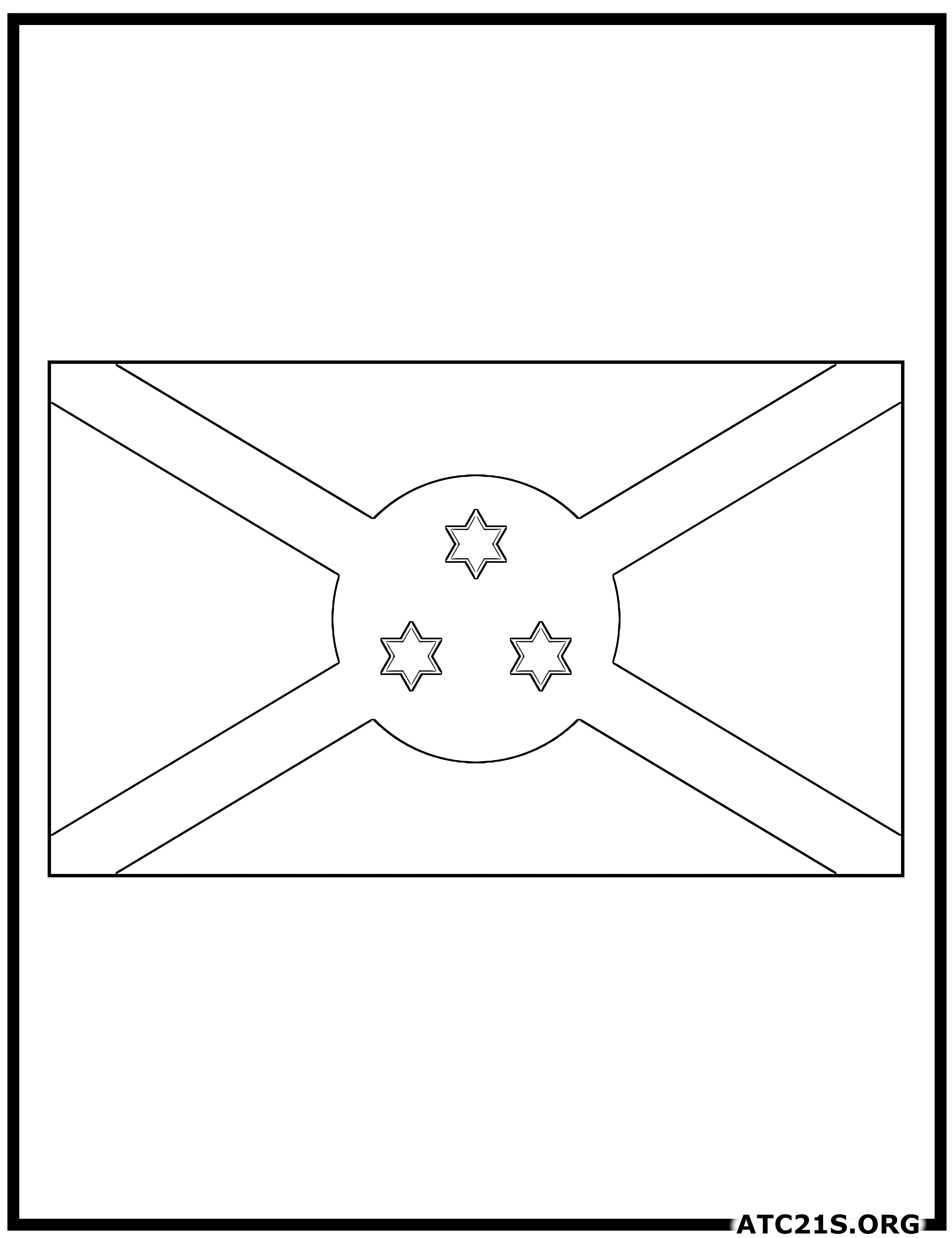 Burundi flag coloring page