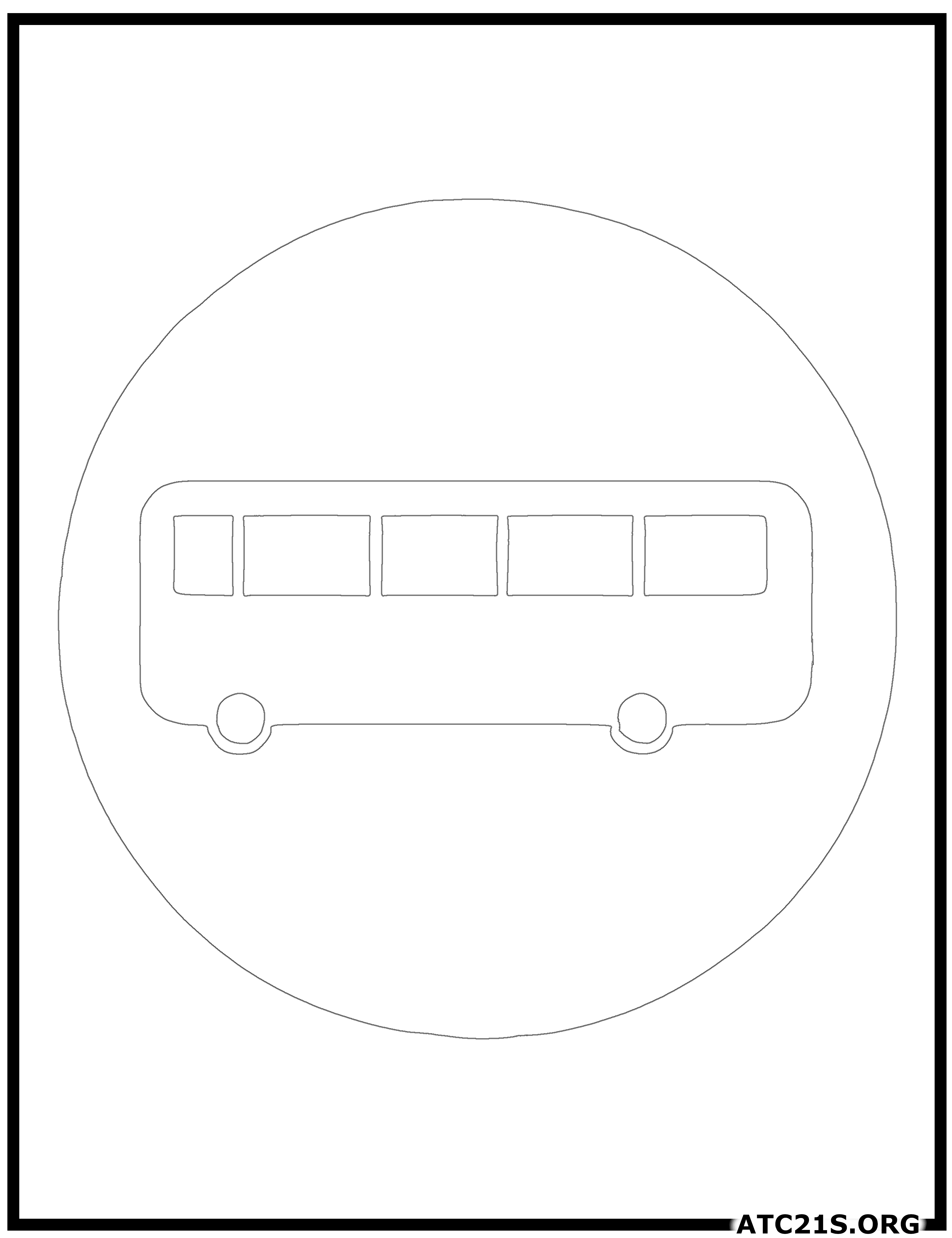 Buses Only traffic sign coloring page