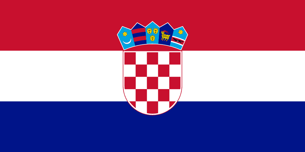 Croatia flag colored