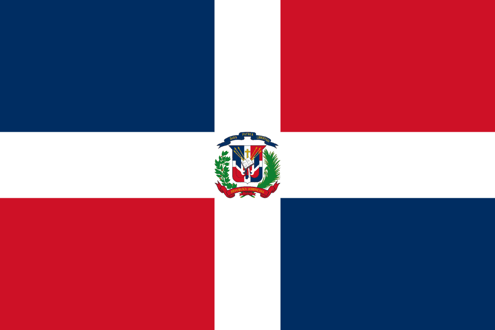 Dominican Republic flag colored