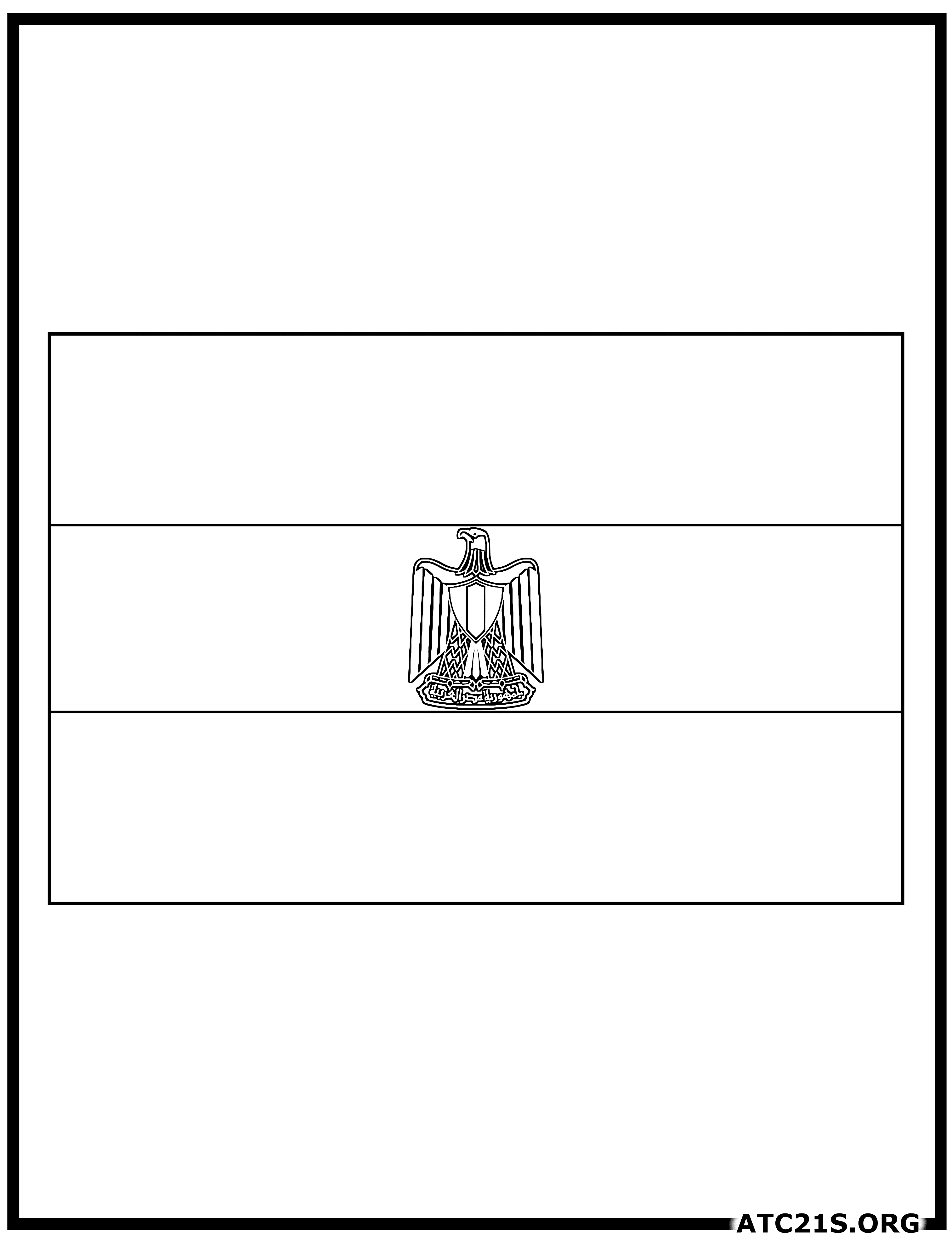 Egypt flag coloring page