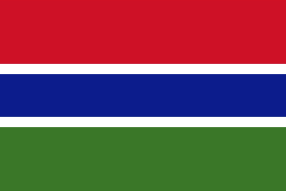 Gambia flag colored