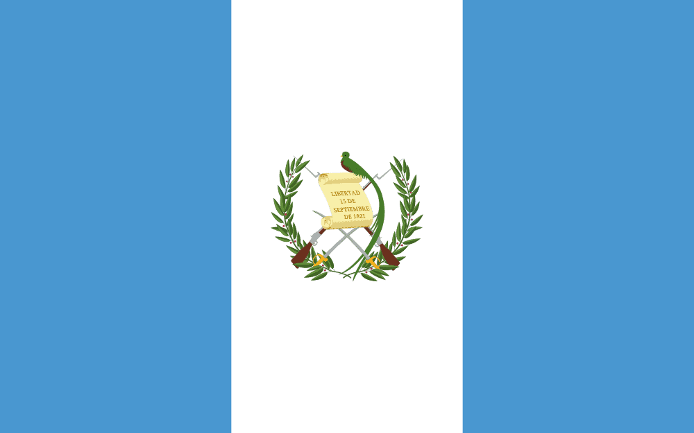 Guatemala flag colored
