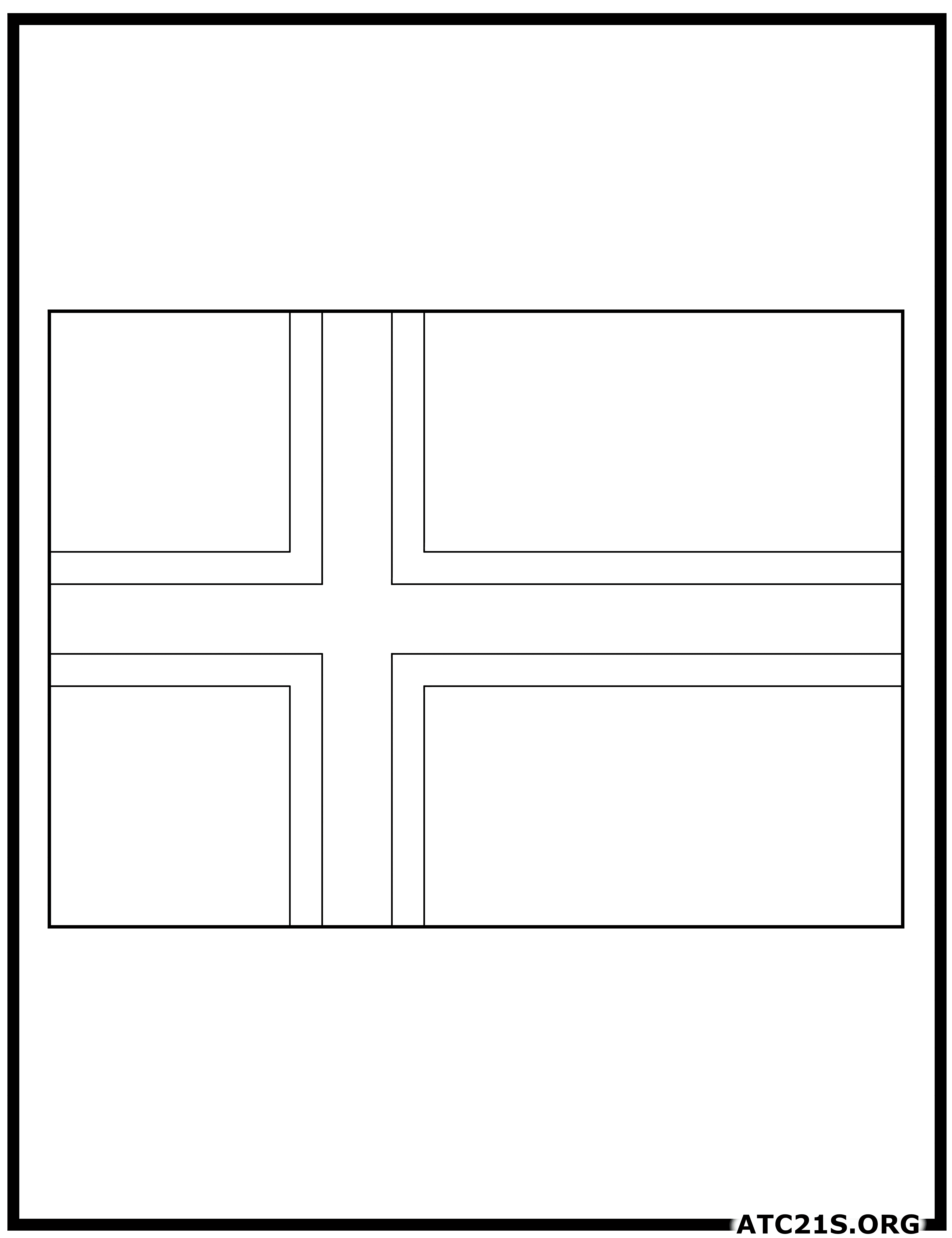 Iceland flag coloring page