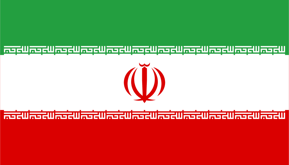 Iran flag colored