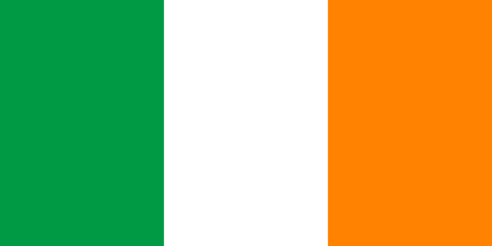 Ireland flag colored