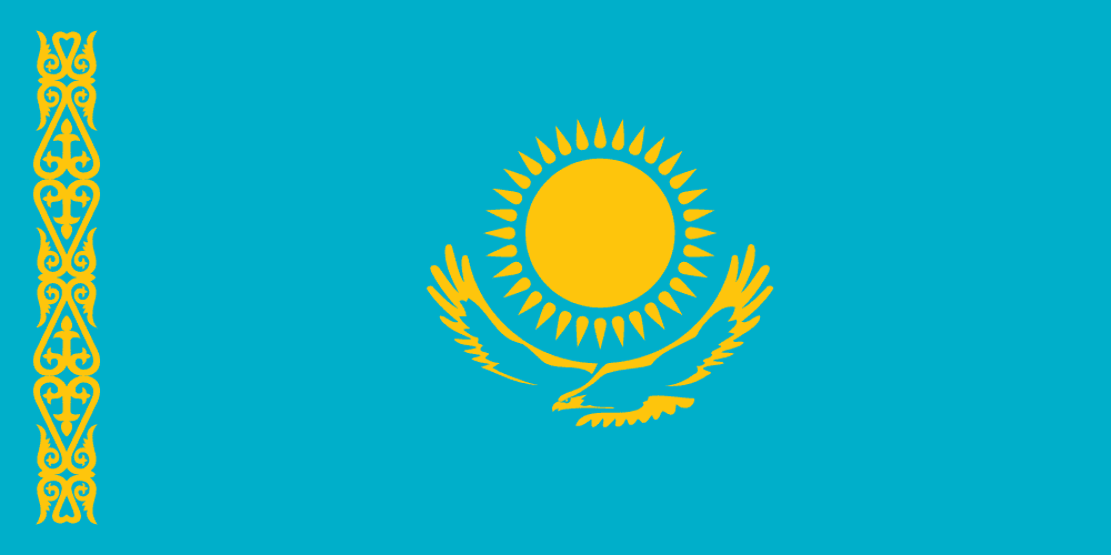 Kazakhstan flag colored