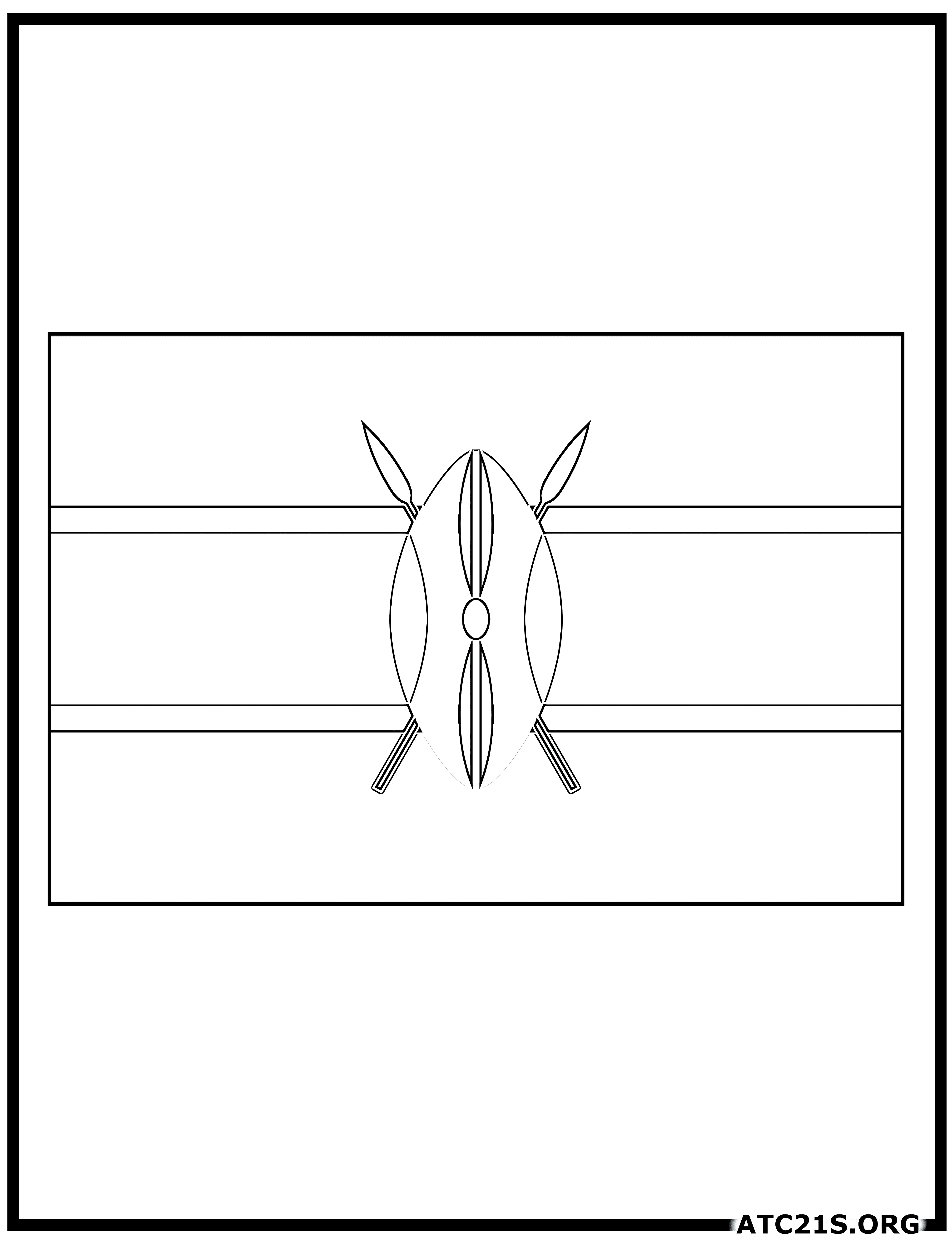 Kenya flag coloring page
