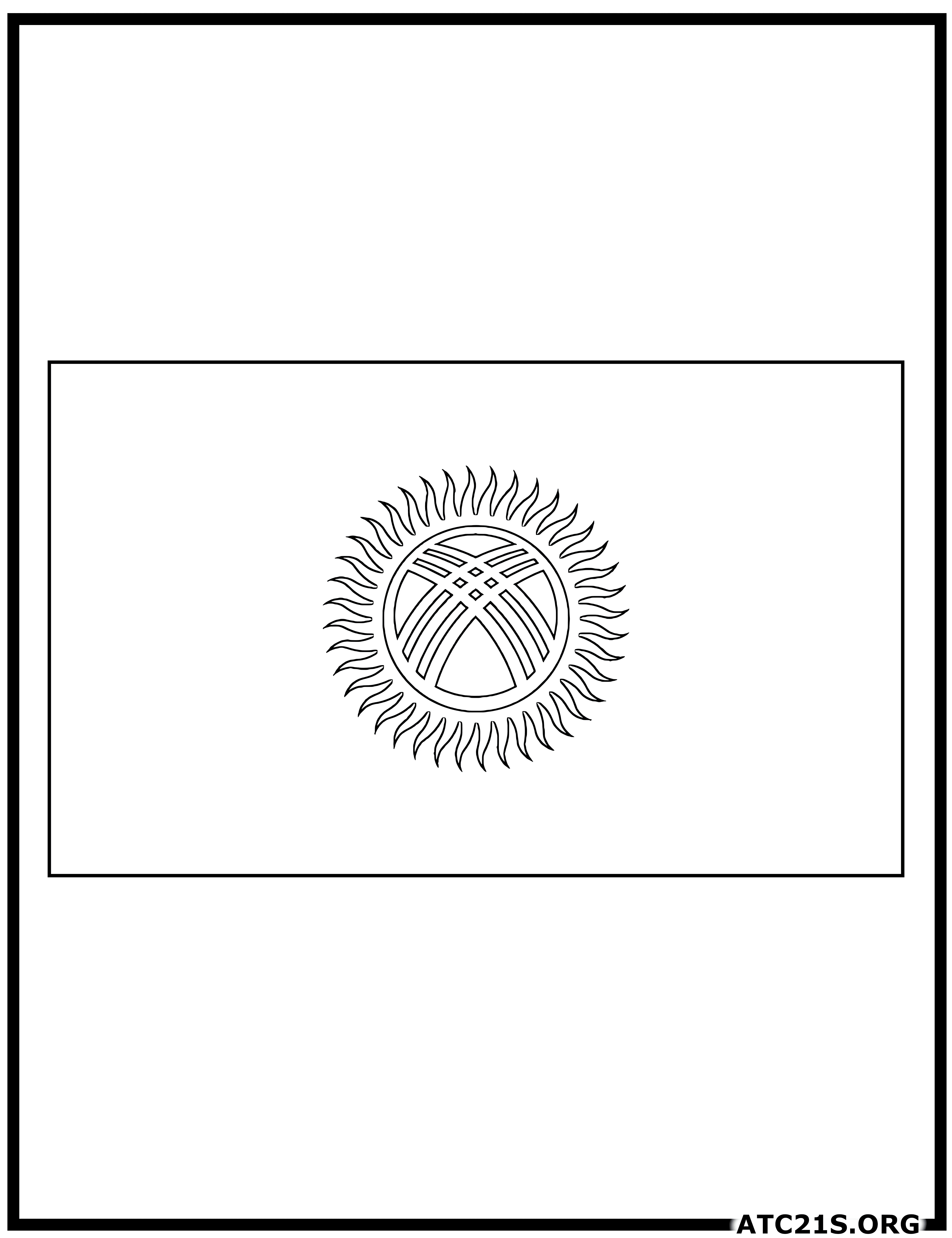 Kyrgyzstan flag coloring page