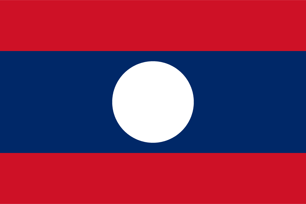 Laos flag colored