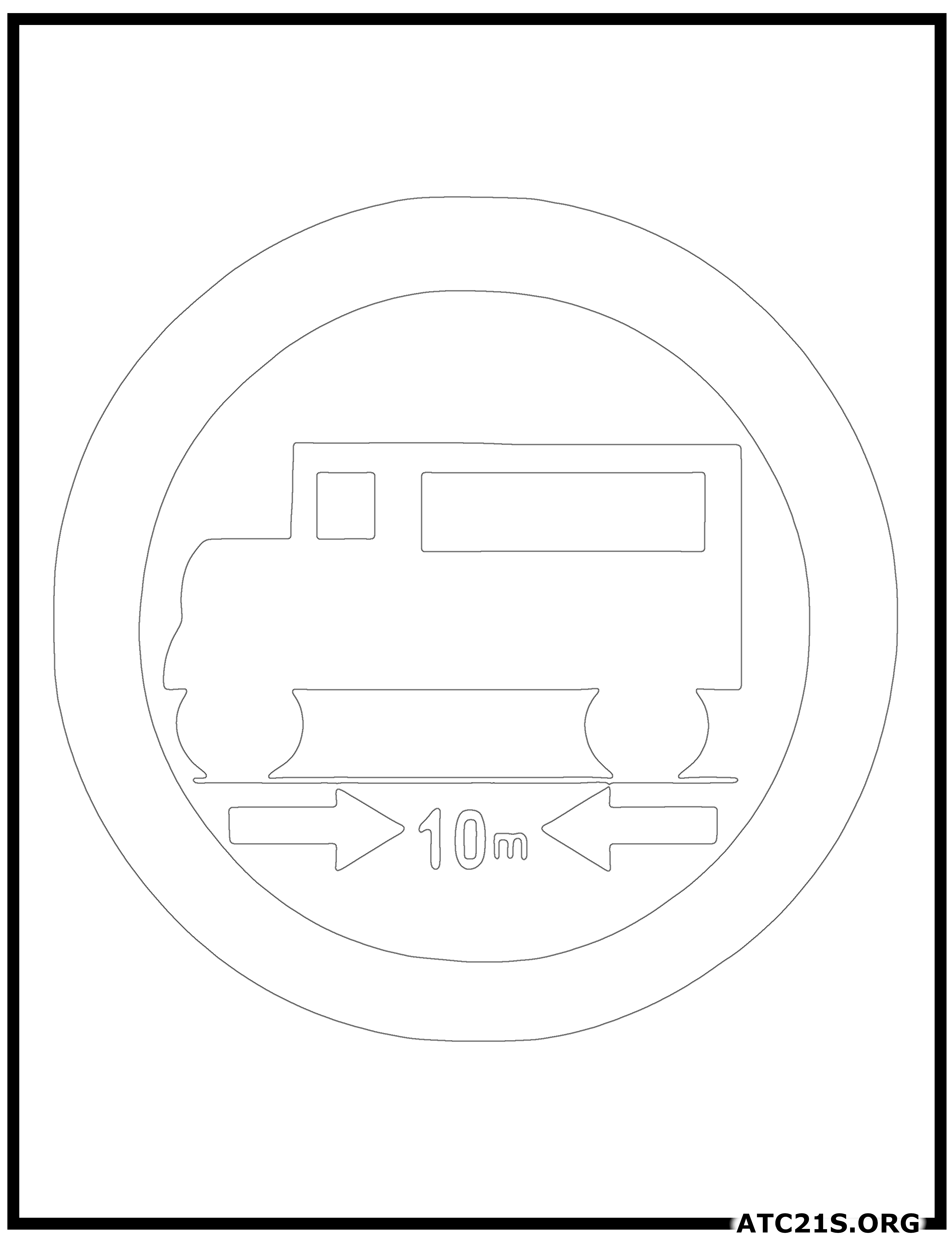 Length Limit traffic sign coloring page