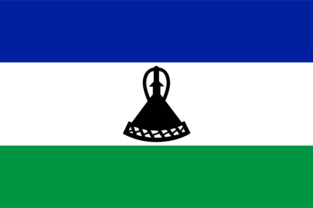 Lesotho flag colored