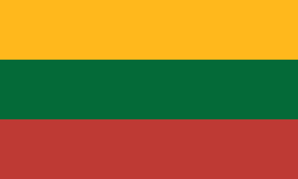 Lithuania flag colored