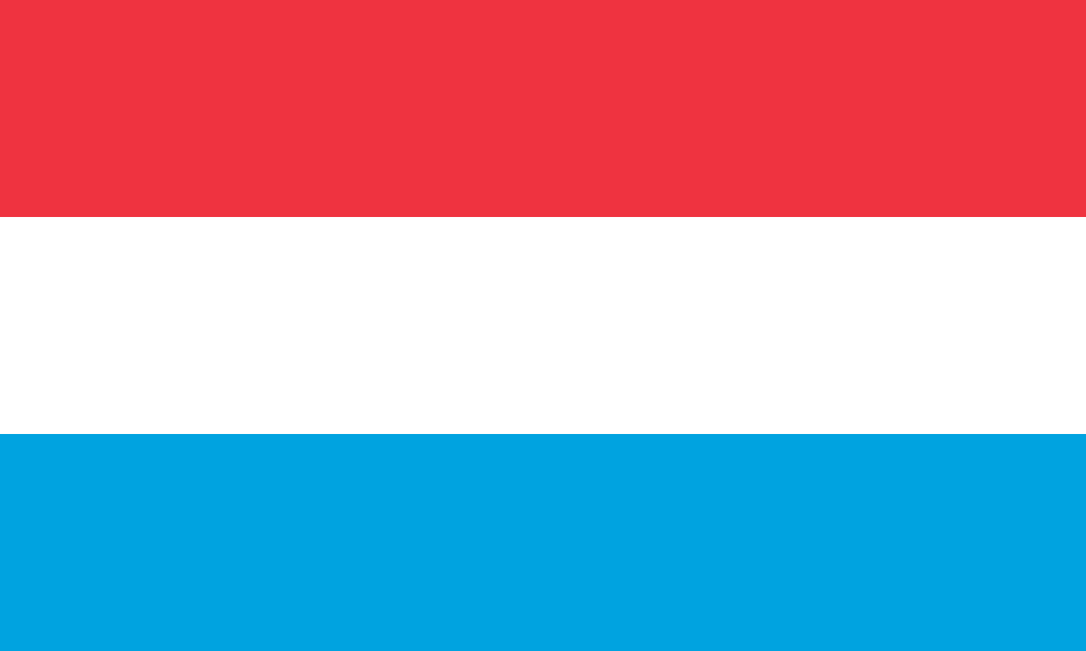 Luxembourg flag colored