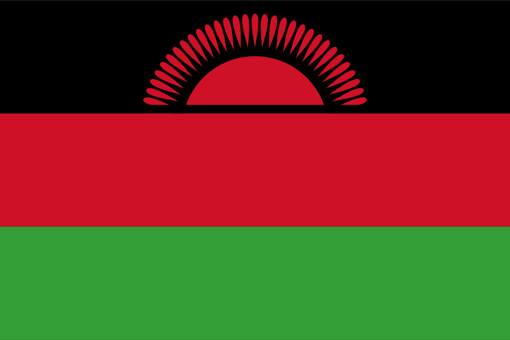 Malawi flag colored
