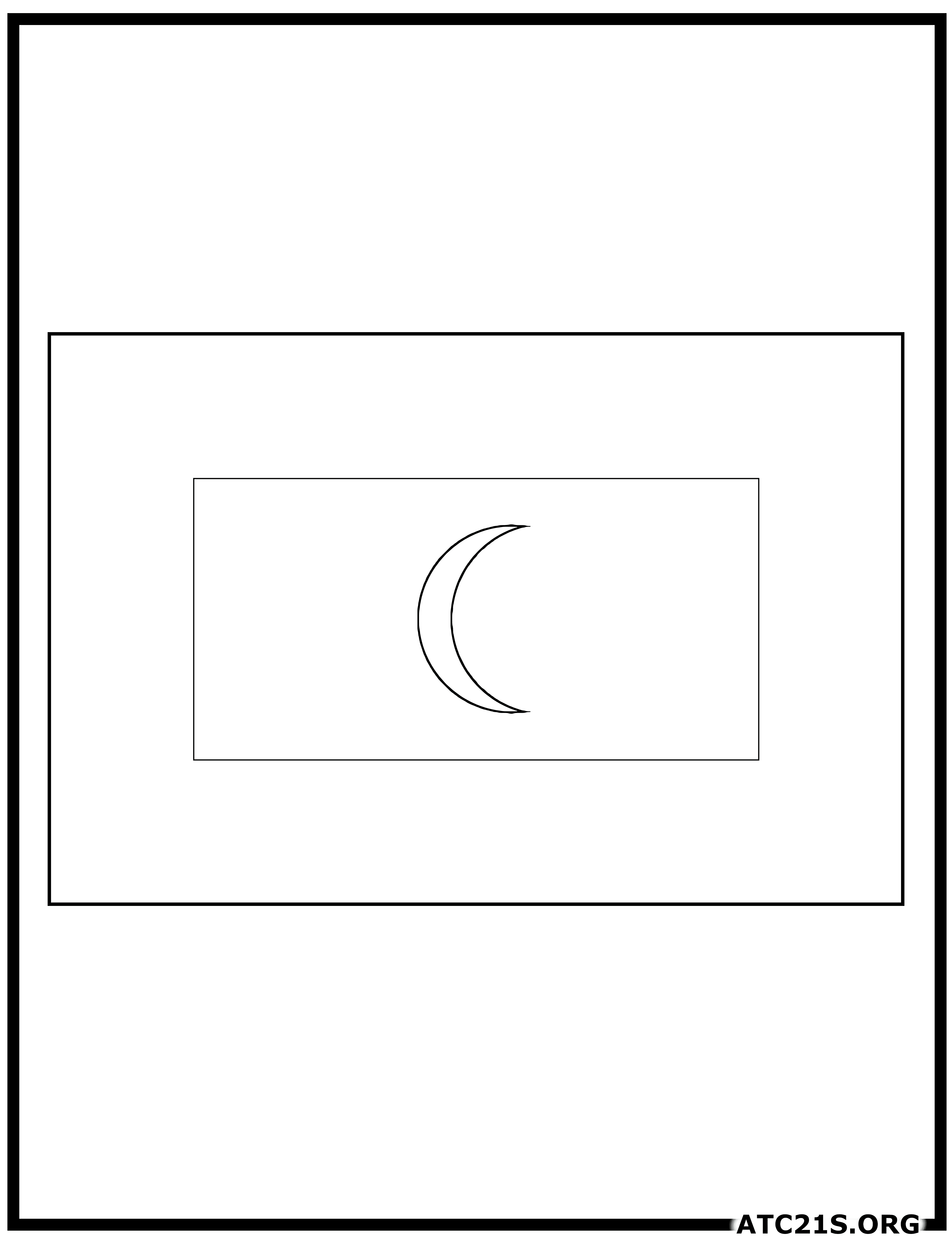 Maldives flag coloring page