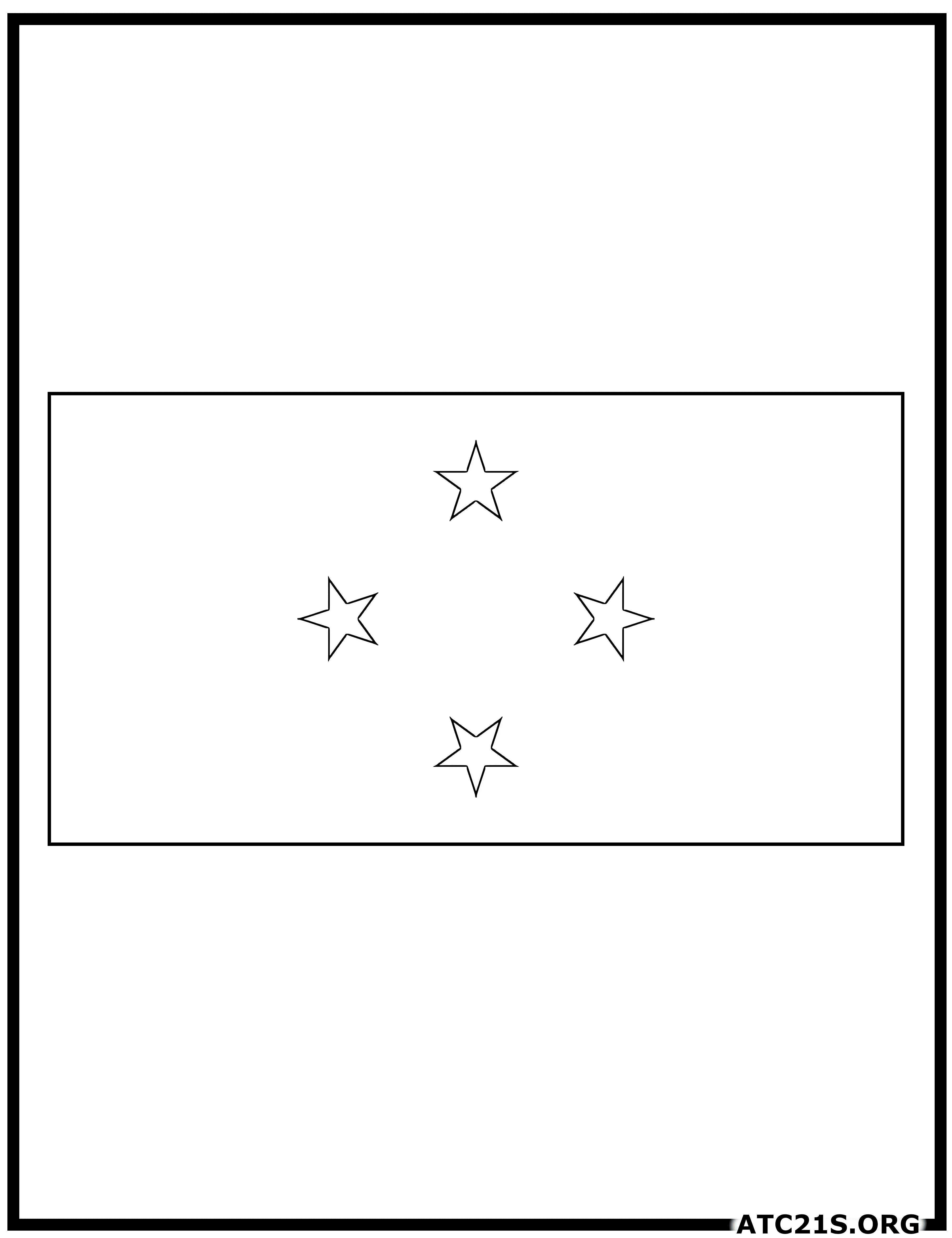 Micronesia flag coloring page