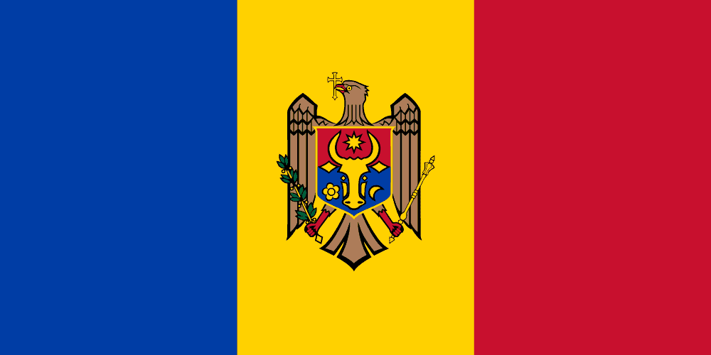 Moldova flag colored