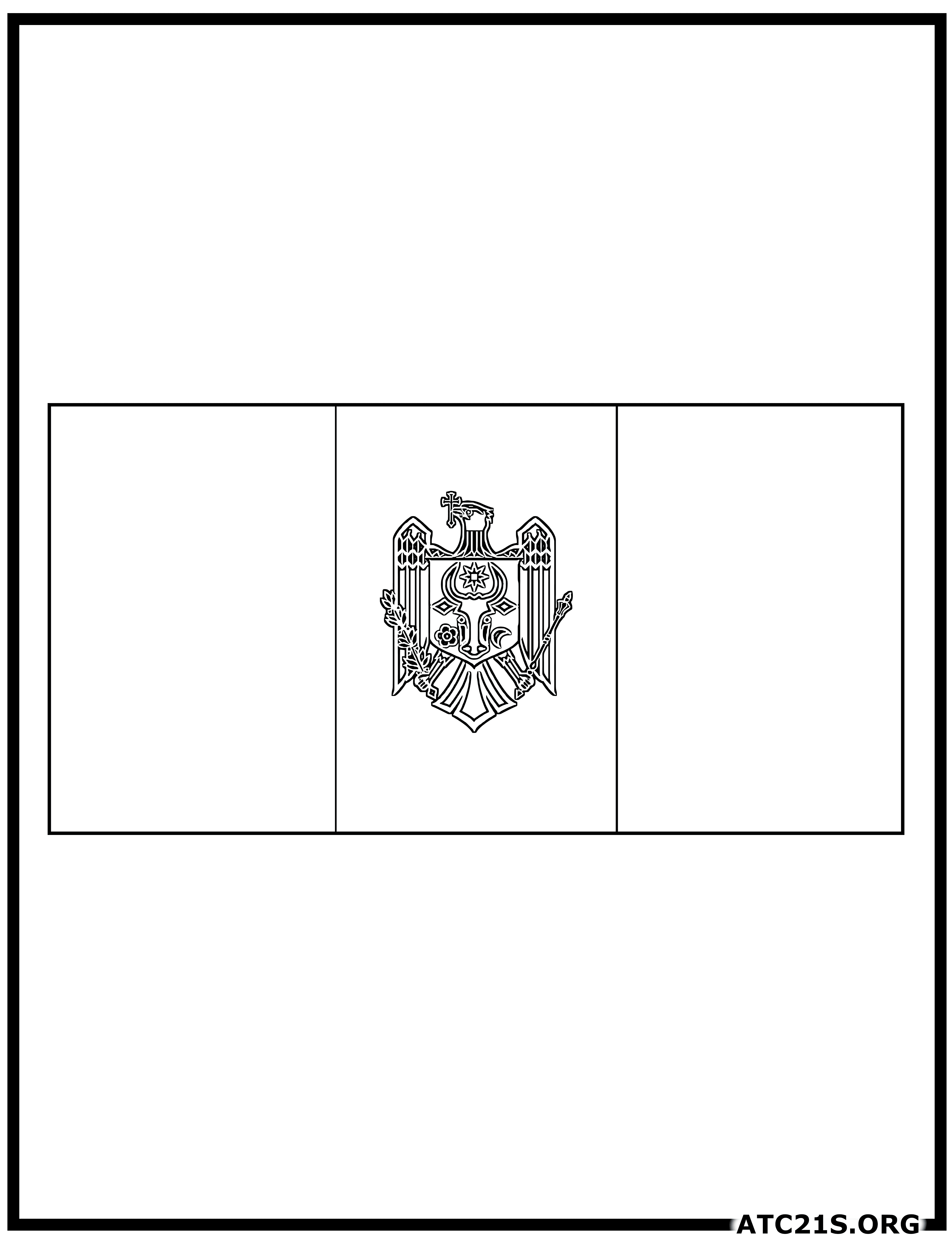 Moldova flag coloring page