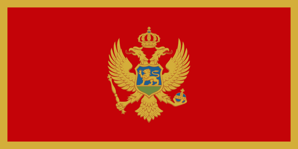 Montenegro flag colored